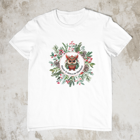 Get Festive with our Hoot N Holler Holiday Youth Short Sleeve Tee - Sustainable & Stylish