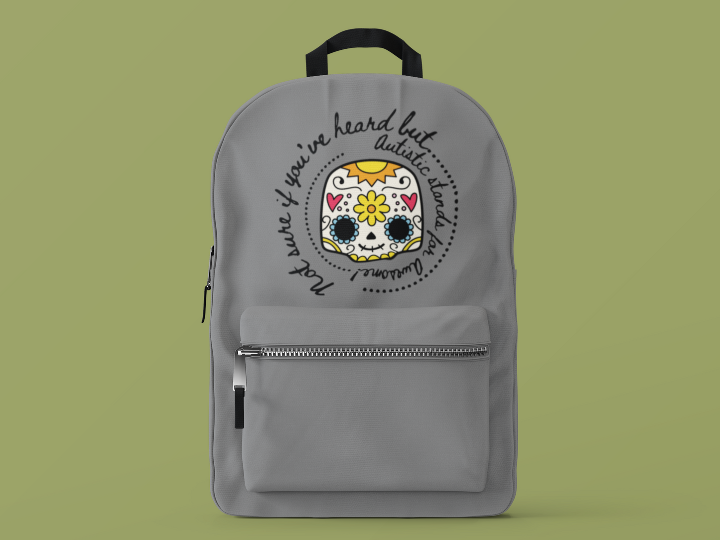 Neurodiversity Motivation Backpack - Autistic Awesomeness Design - Lightweight and Waterproof