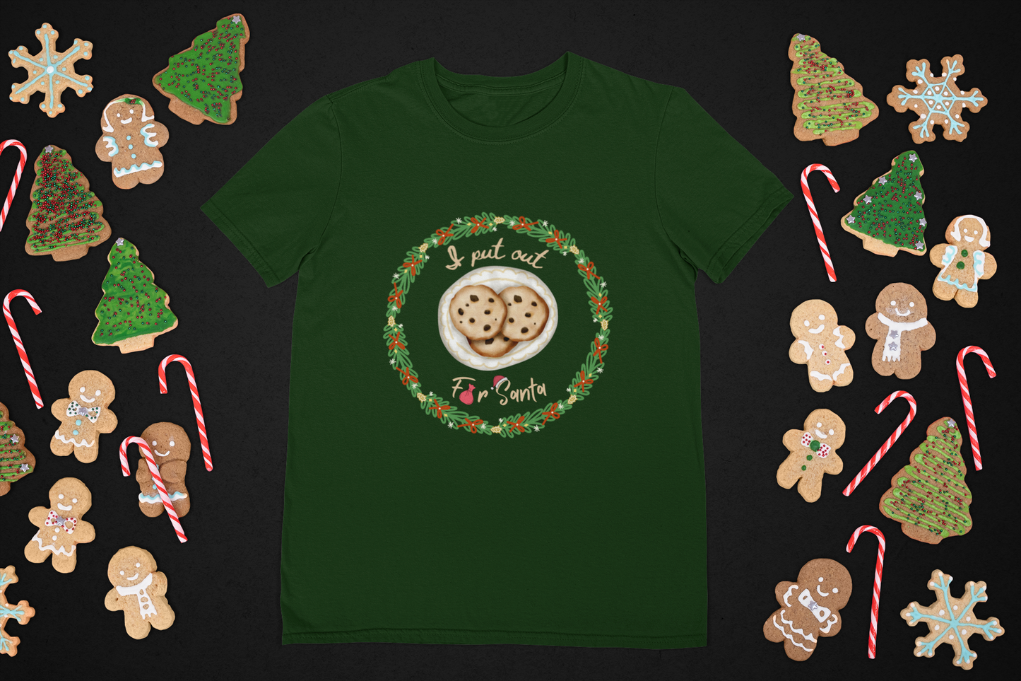 Adorable Santa-approved Youth Tee for the Cookie Lover in Your Life!