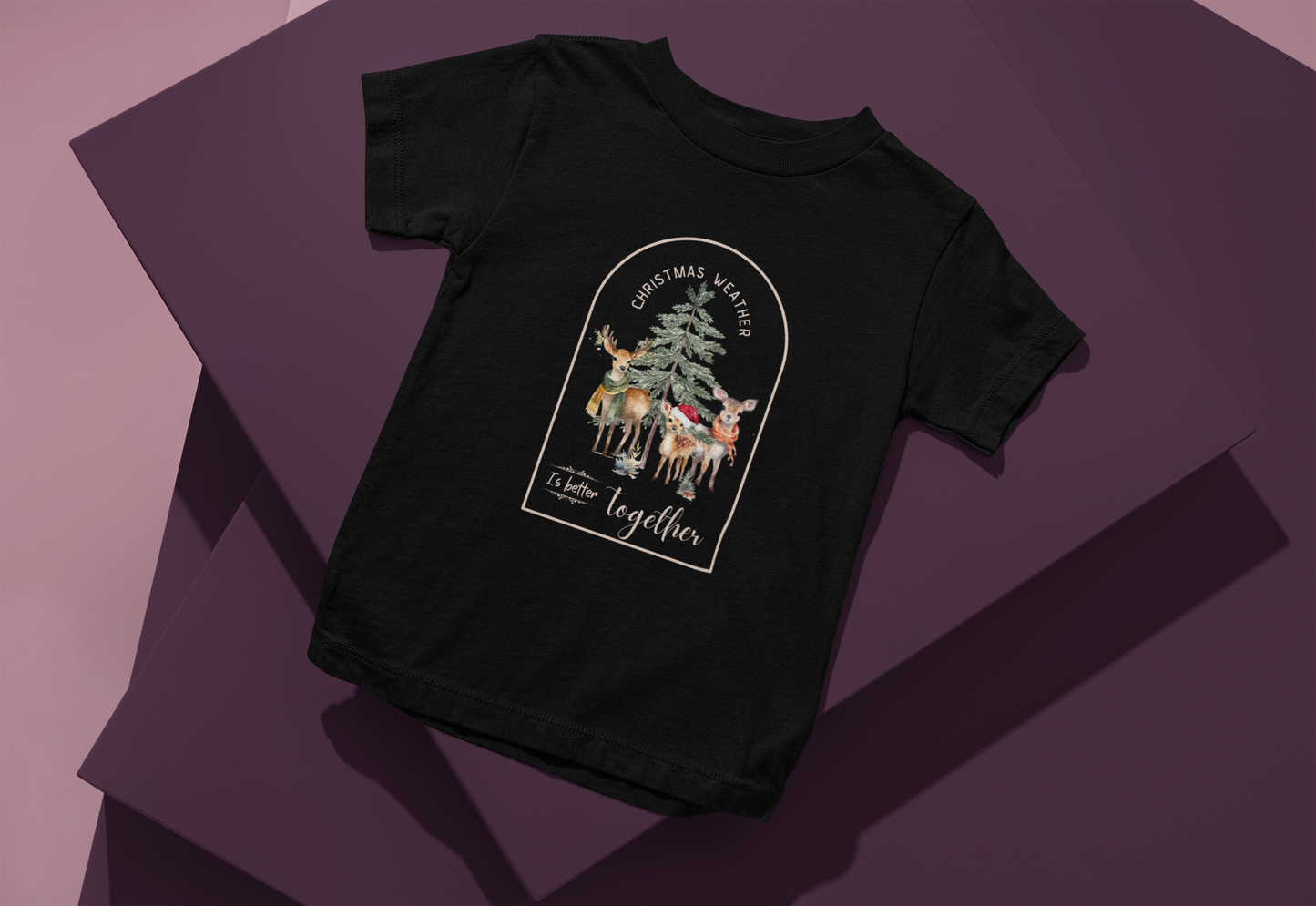 Deck the Halls with This Christmas Weather is Better Together Youth Tee!