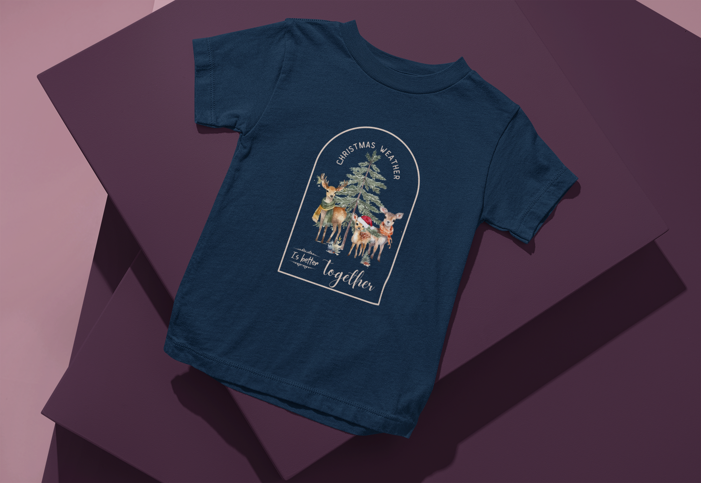 Deck the Halls with This Christmas Weather is Better Together Youth Tee!