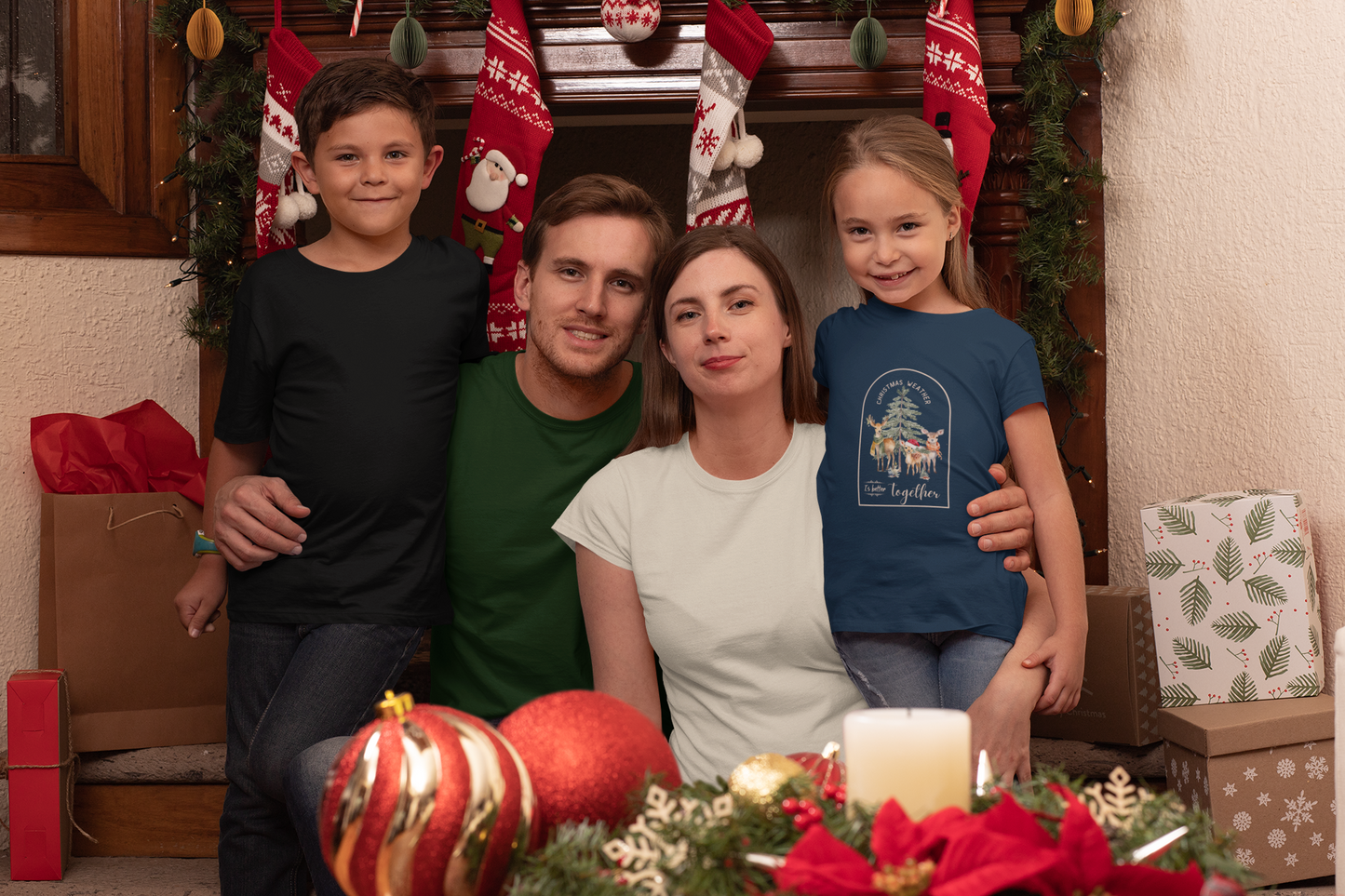 Deck the Halls with This Christmas Weather is Better Together Youth Tee!