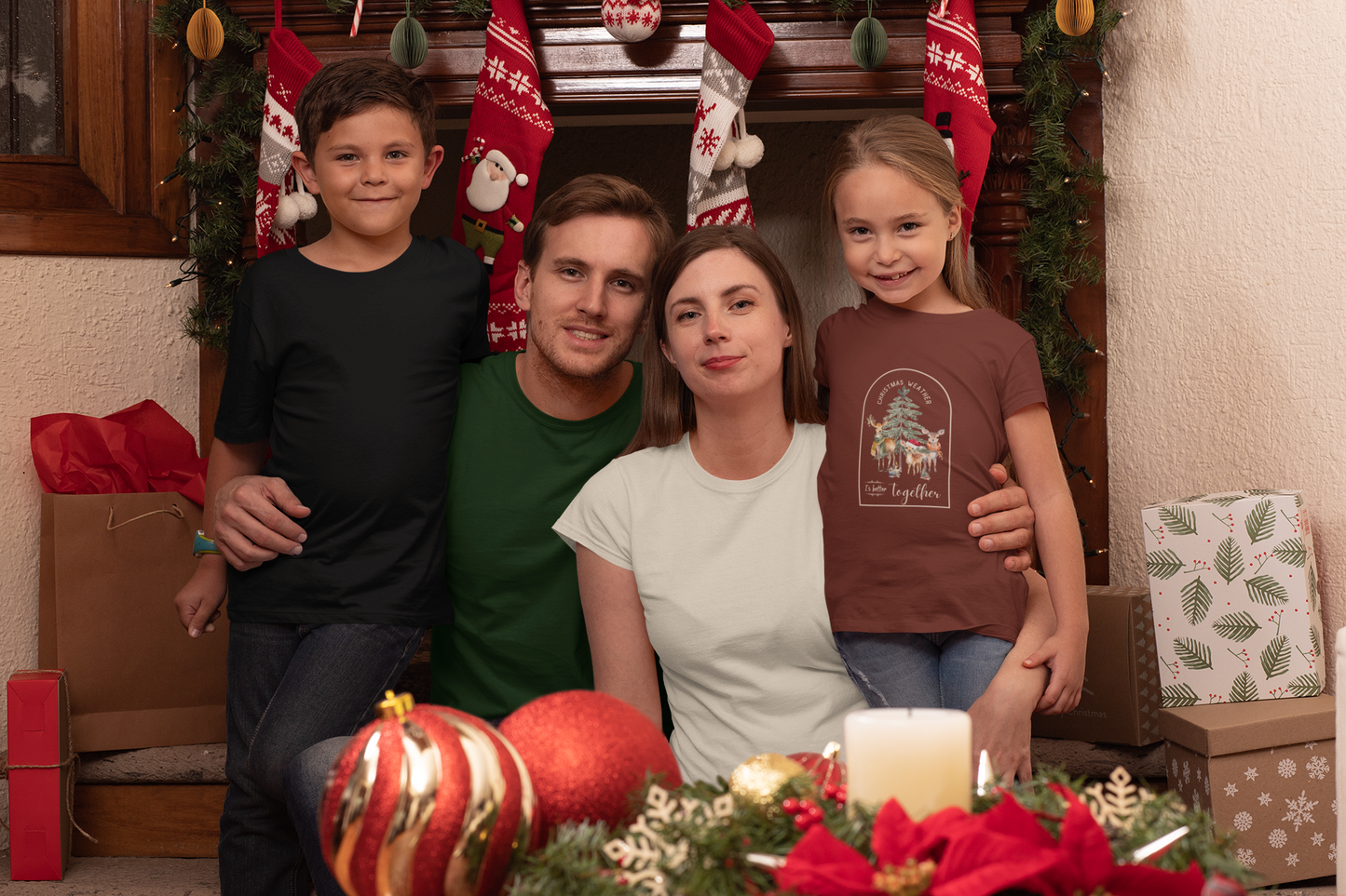 Deck the Halls with This Christmas Weather is Better Together Youth Tee!