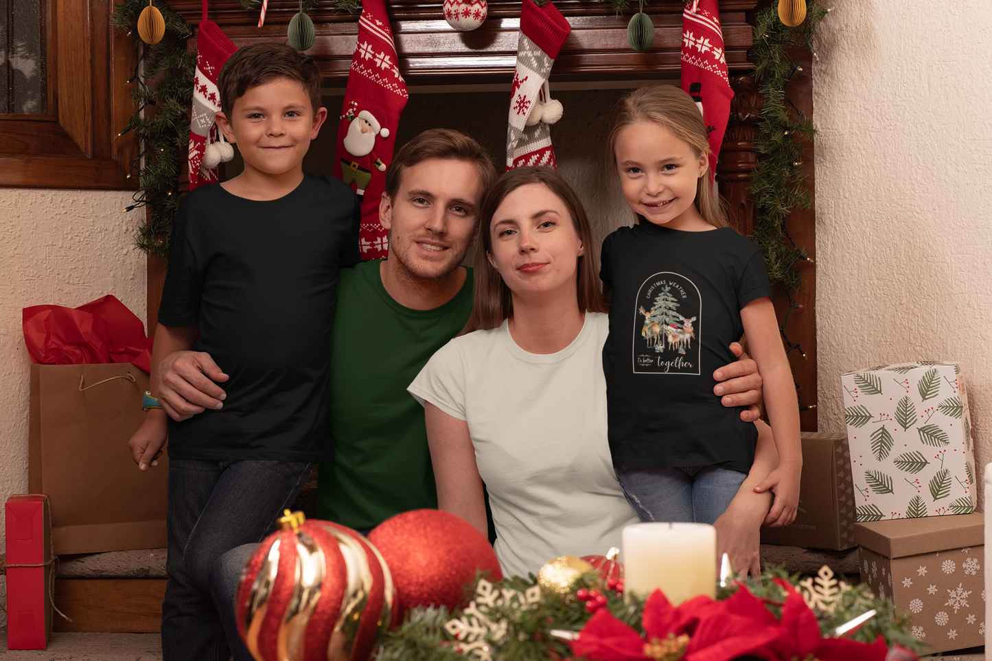 Deck the Halls with This Christmas Weather is Better Together Youth Tee!
