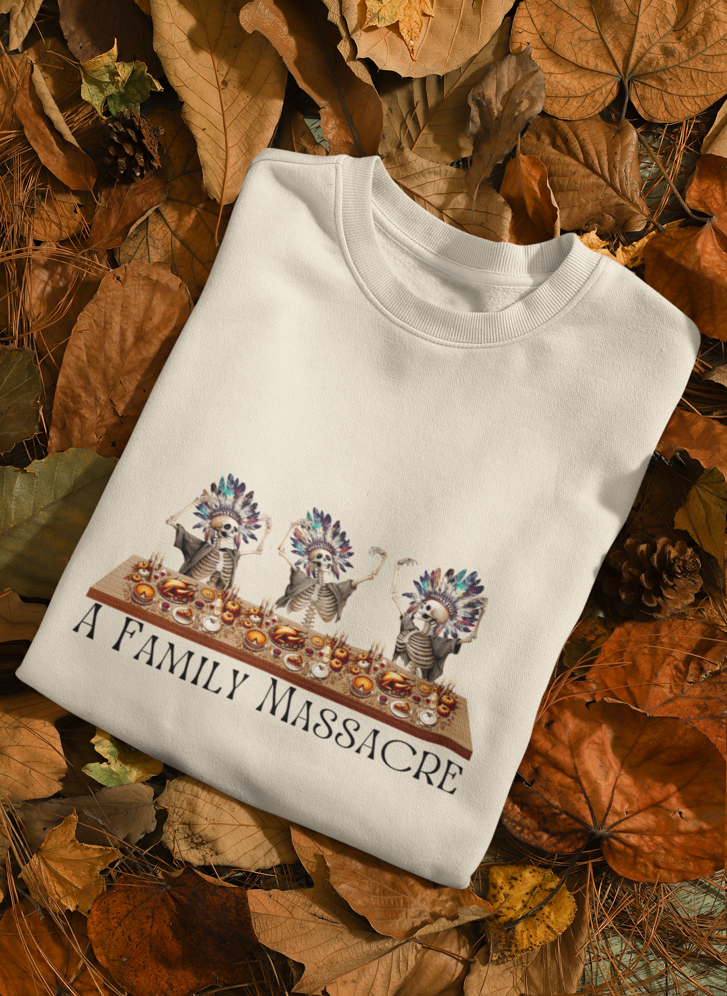 Ethically Made & Durable Unisex Crewneck Sweatshirt | Family Massacre Design