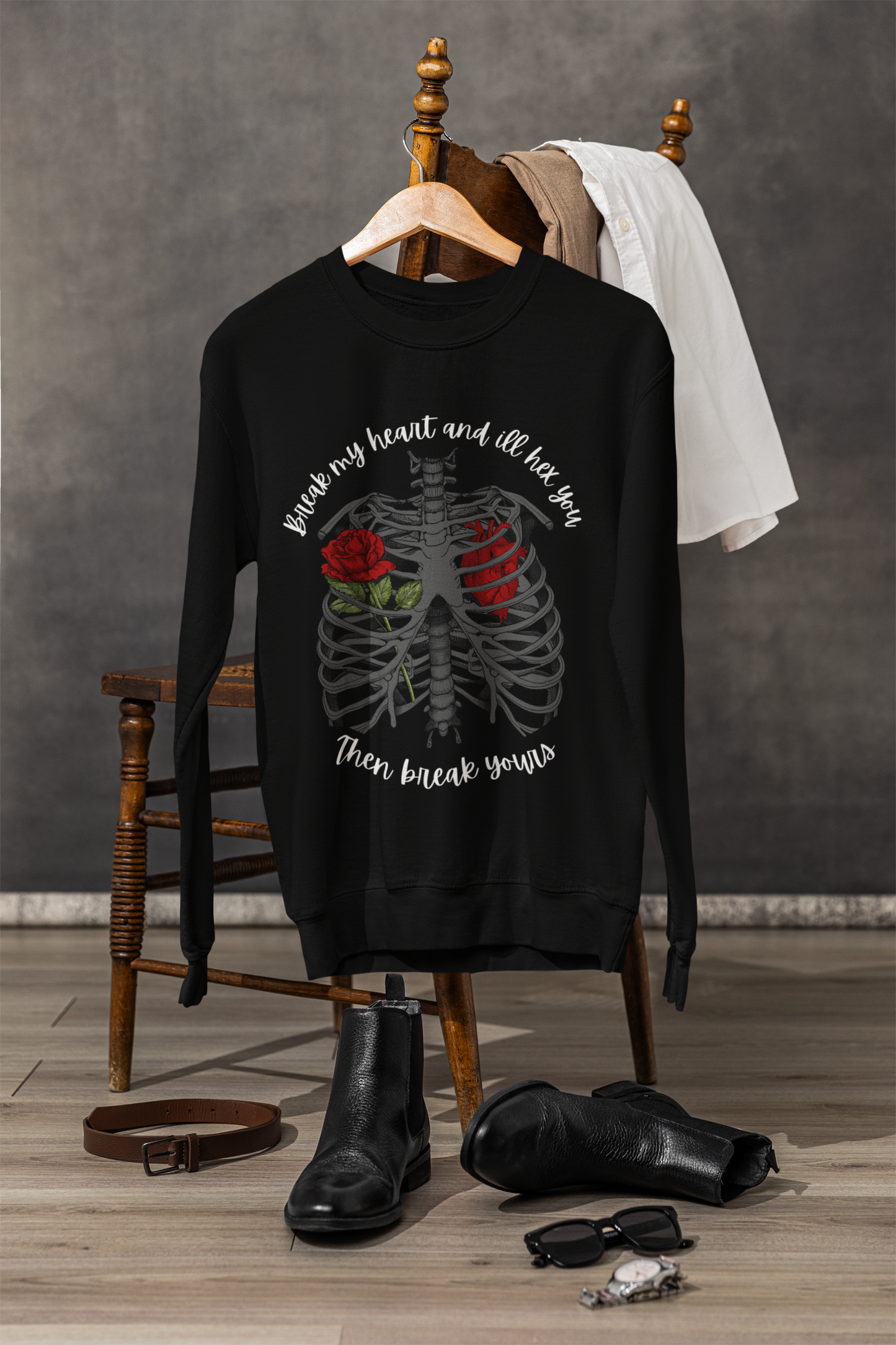 Turn Heads with our Ill Hex You Women's Cropped Sweatshirt - CroigormLLC
