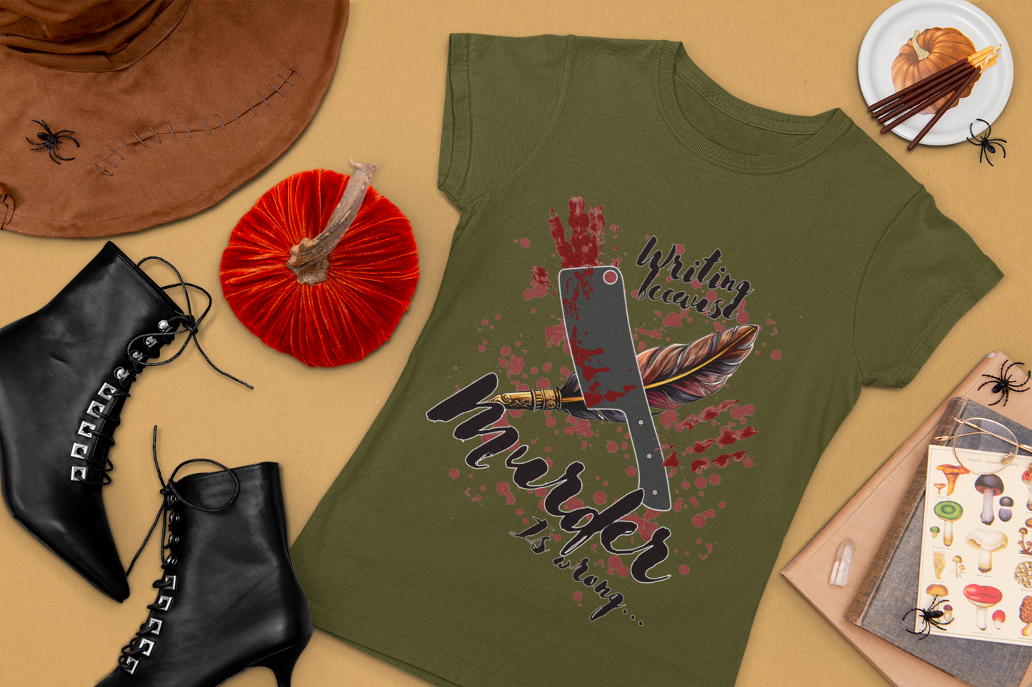 Unleash Your Literary Thriller with the Writing Because Murder Is Wrong Unisex Tee