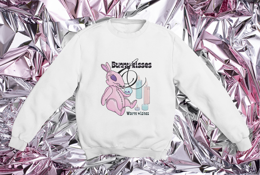 Easter Bunny Skeleton Warm Wishes Crewneck Sweatshirt