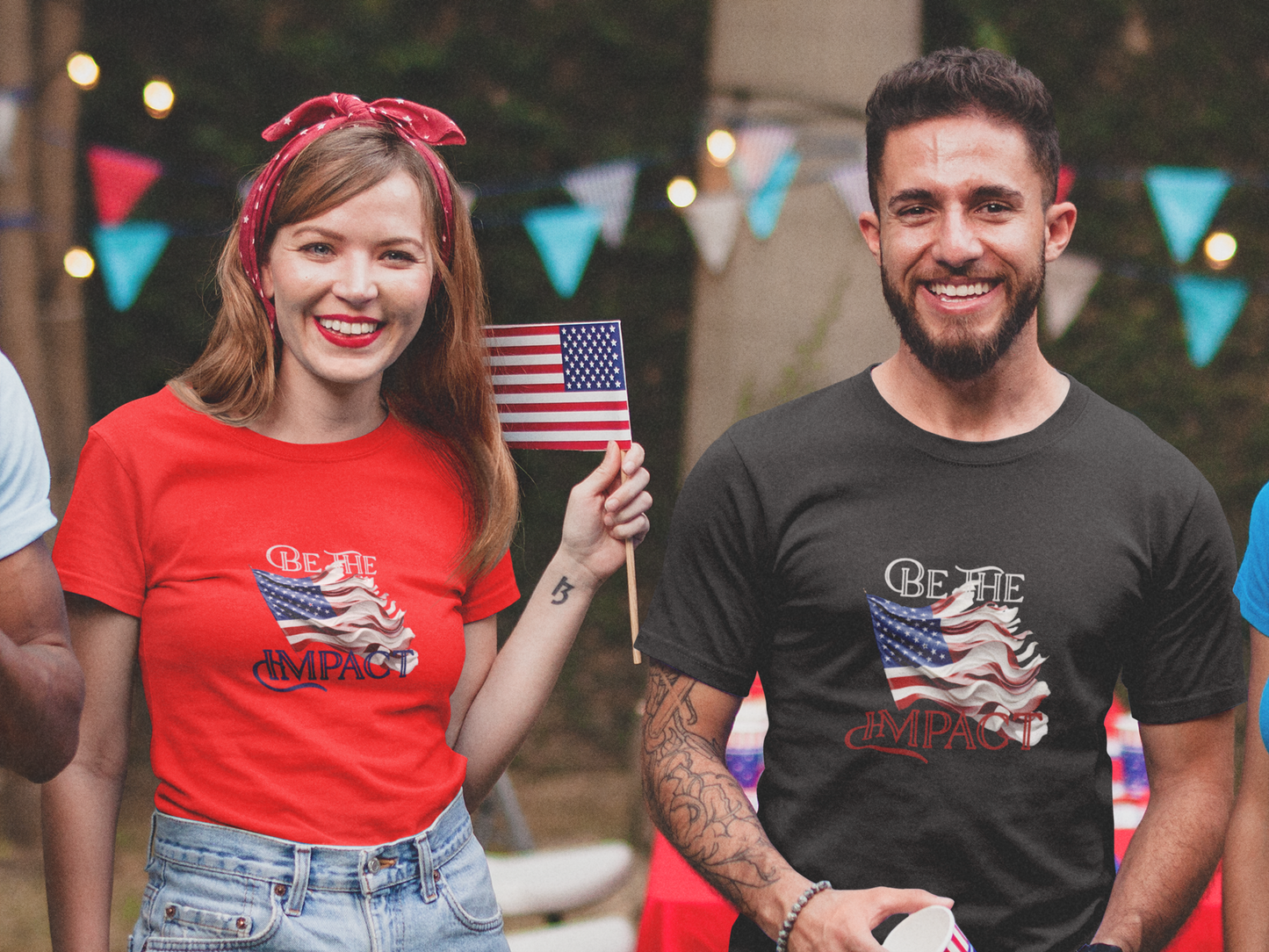 Embrace Your Patriotism: USA-Made 'Be the Impact' Inspirational T-Shirt for Everyday Heroes