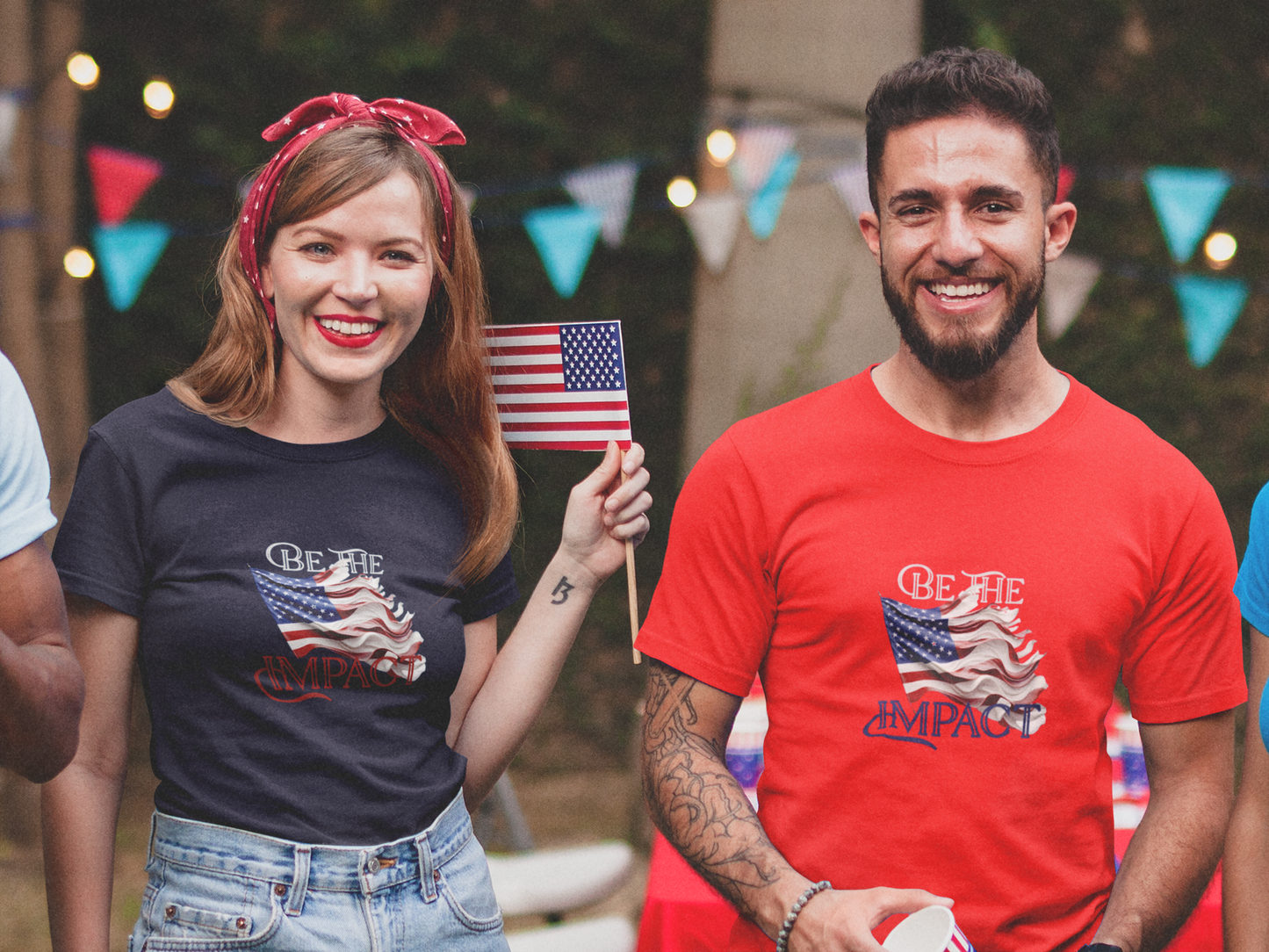 Embrace Your Patriotism: USA-Made 'Be the Impact' Inspirational T-Shirt for Everyday Heroes