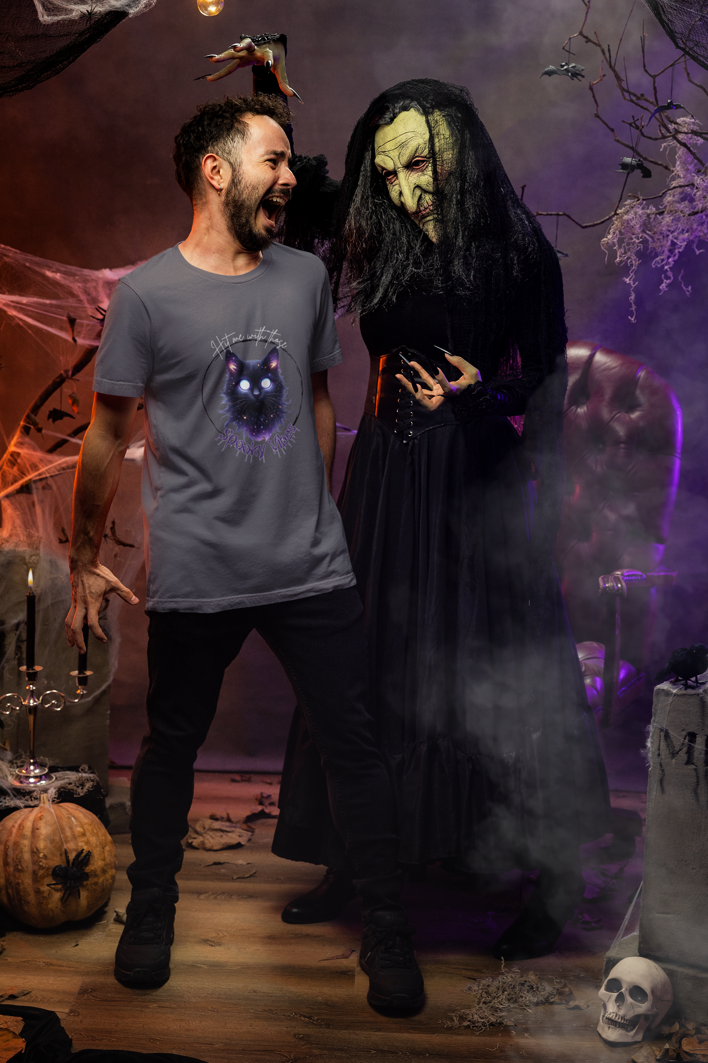 Enchanting Mystical Cat Tee – A Must-Have Boho Graphic T-Shirt for Cat Lovers! Perfect for Every Occasion!