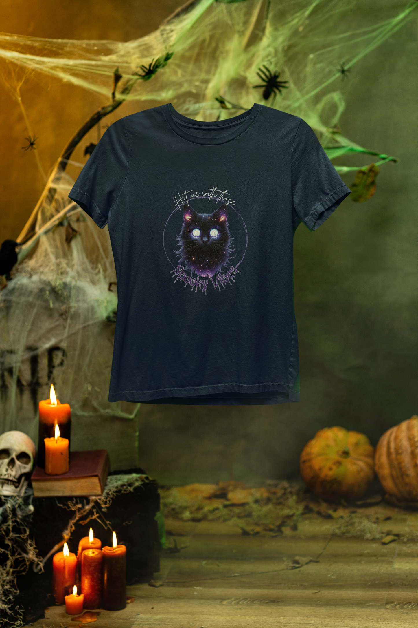 Enchanting Mystical Cat Tee – A Must-Have Boho Graphic T-Shirt for Cat Lovers! Perfect for Every Occasion!
