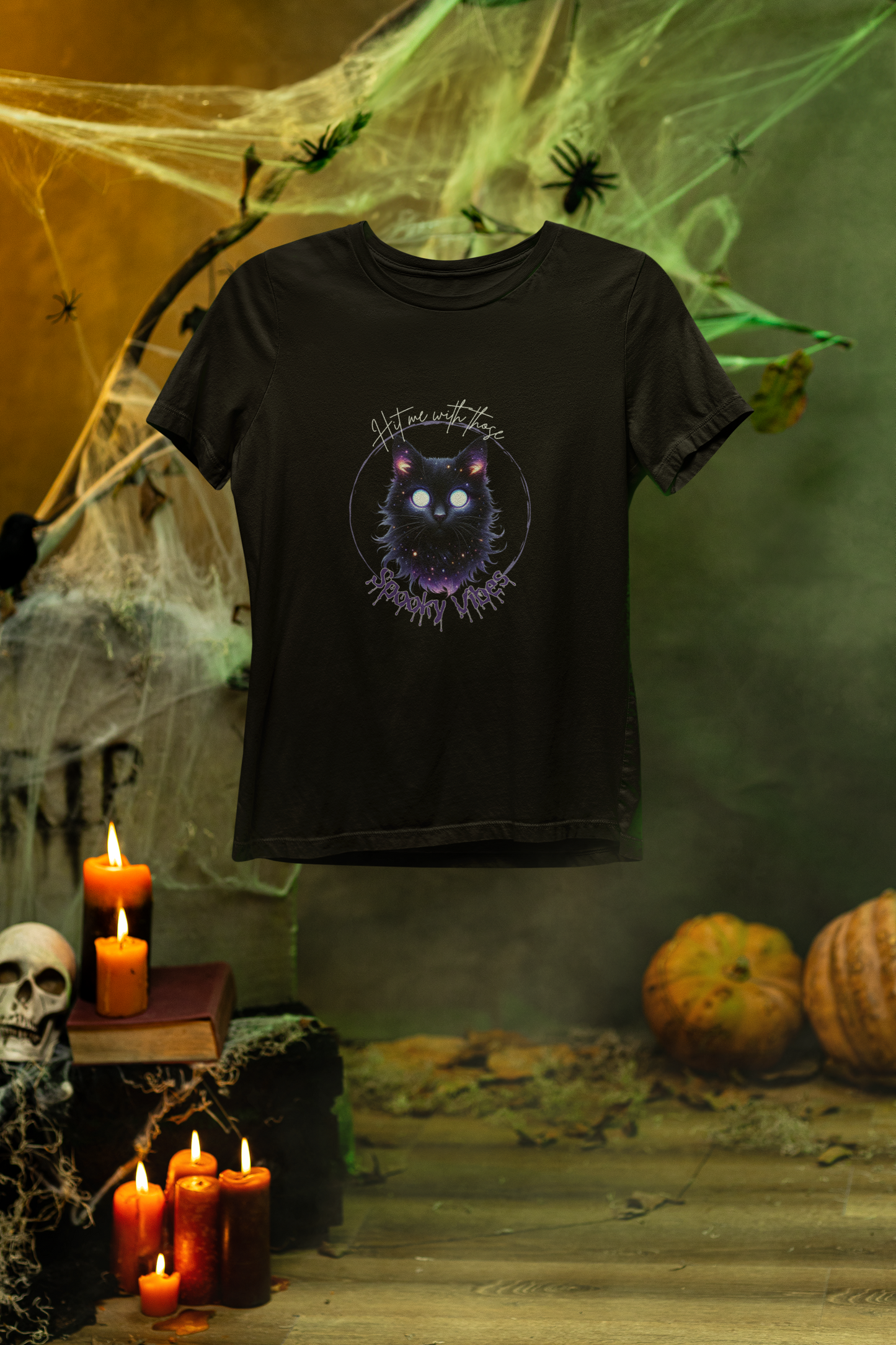 Enchanting Mystical Cat Tee – A Must-Have Boho Graphic T-Shirt for Cat Lovers! Perfect for Every Occasion!