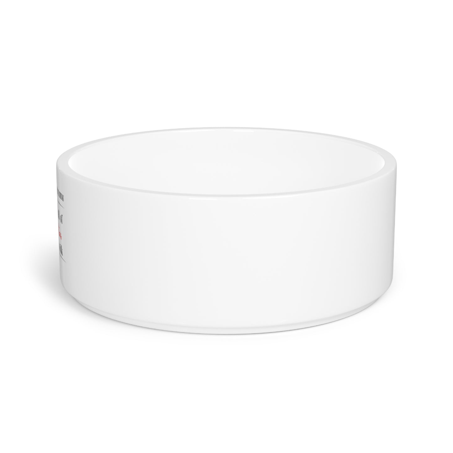 Christmas Season Pet Bowl | Most Likely to Drink Santa's Milk | White Ceramic Pet Dish