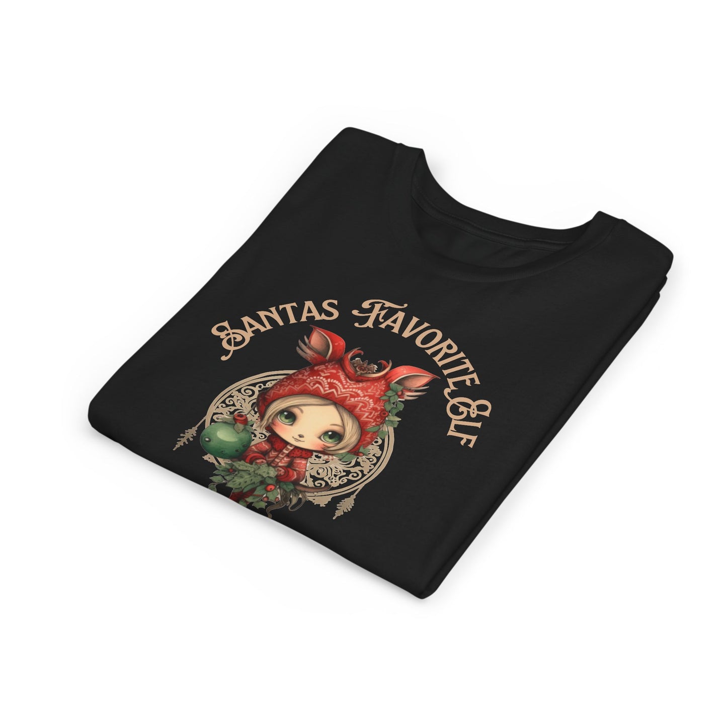 Keep the Christmas Spirit Alive with Santa's Favorite Elf Youth Tee - Soft and Sustainable Fabric