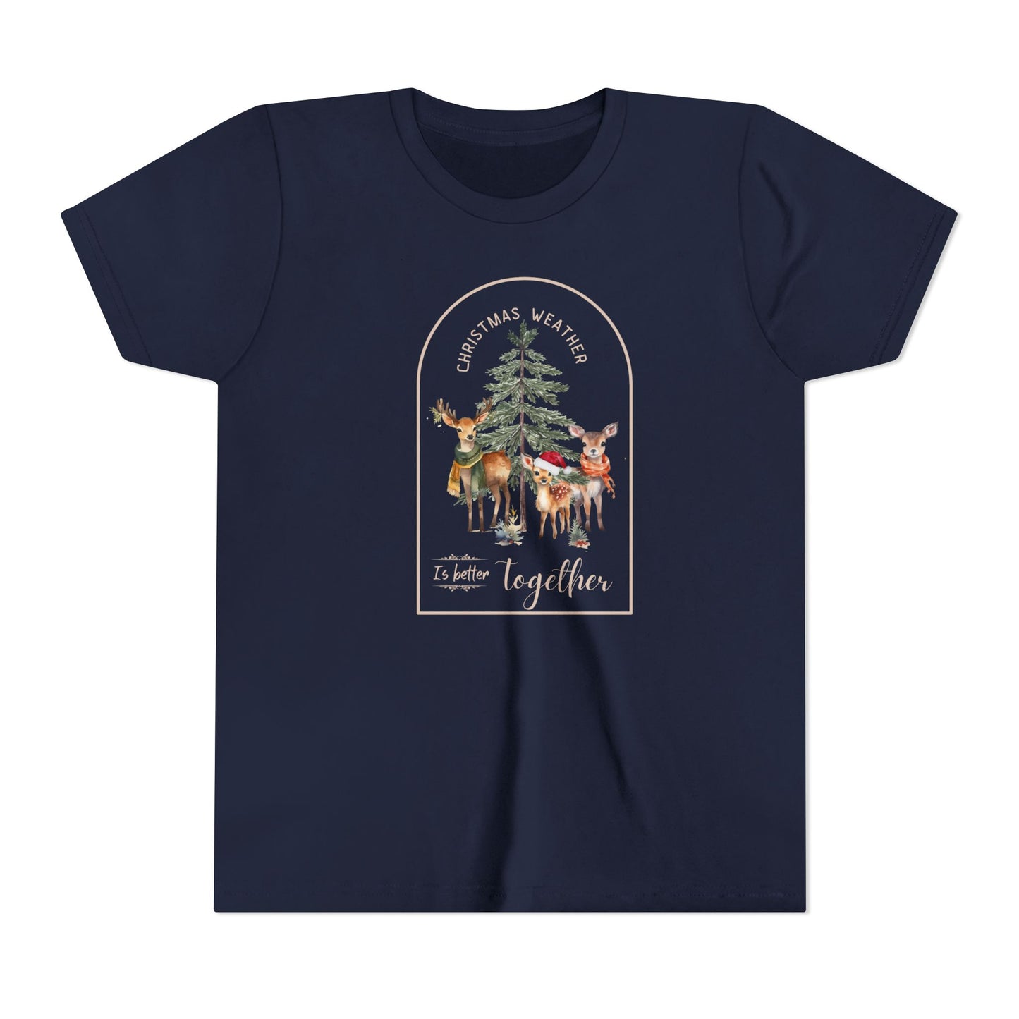 Deck the Halls with This Christmas Weather is Better Together Youth Tee!