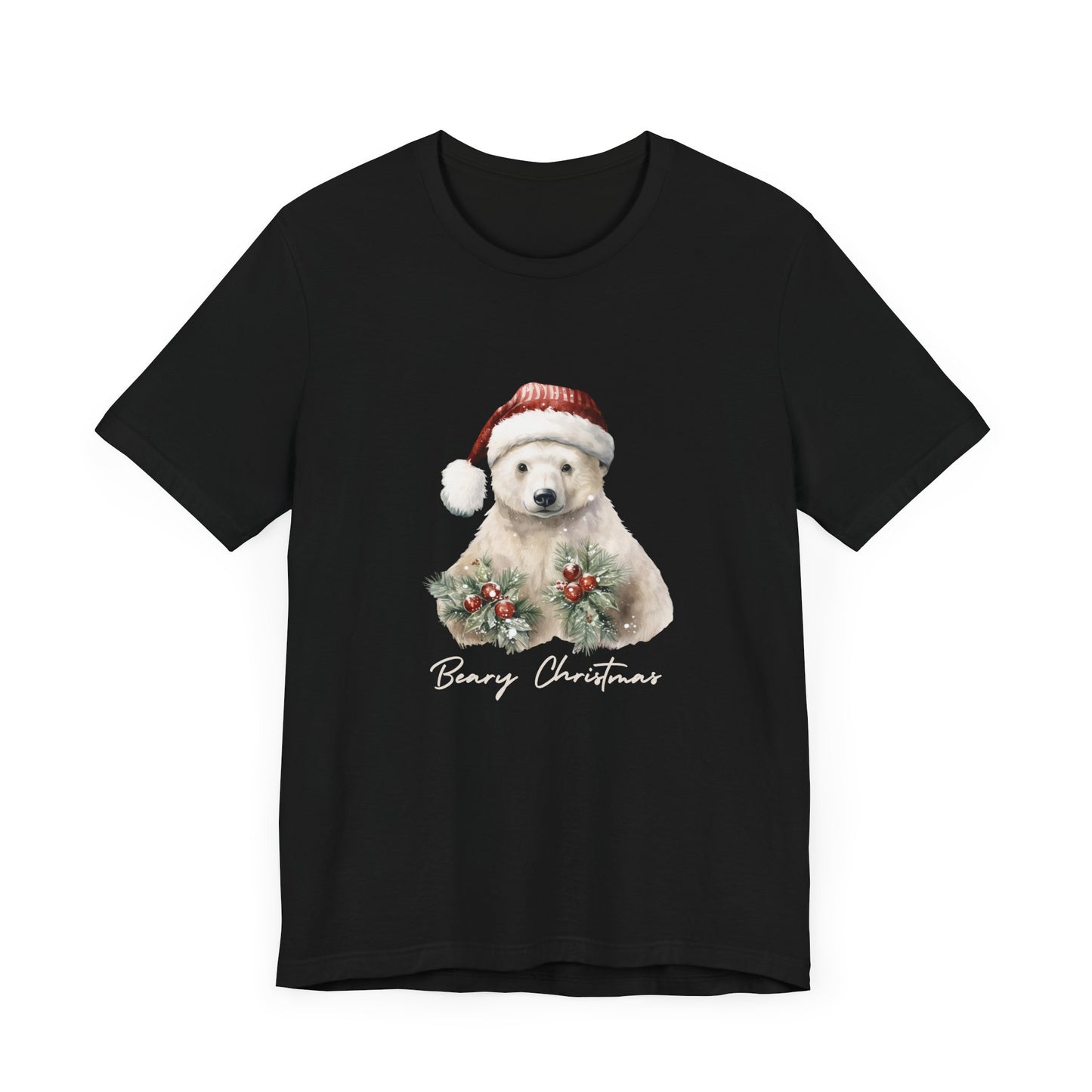 Christmas Polar Bear Tee - Cozy Unisex Holiday Shirt, Quality Print, Sustainable Fabric