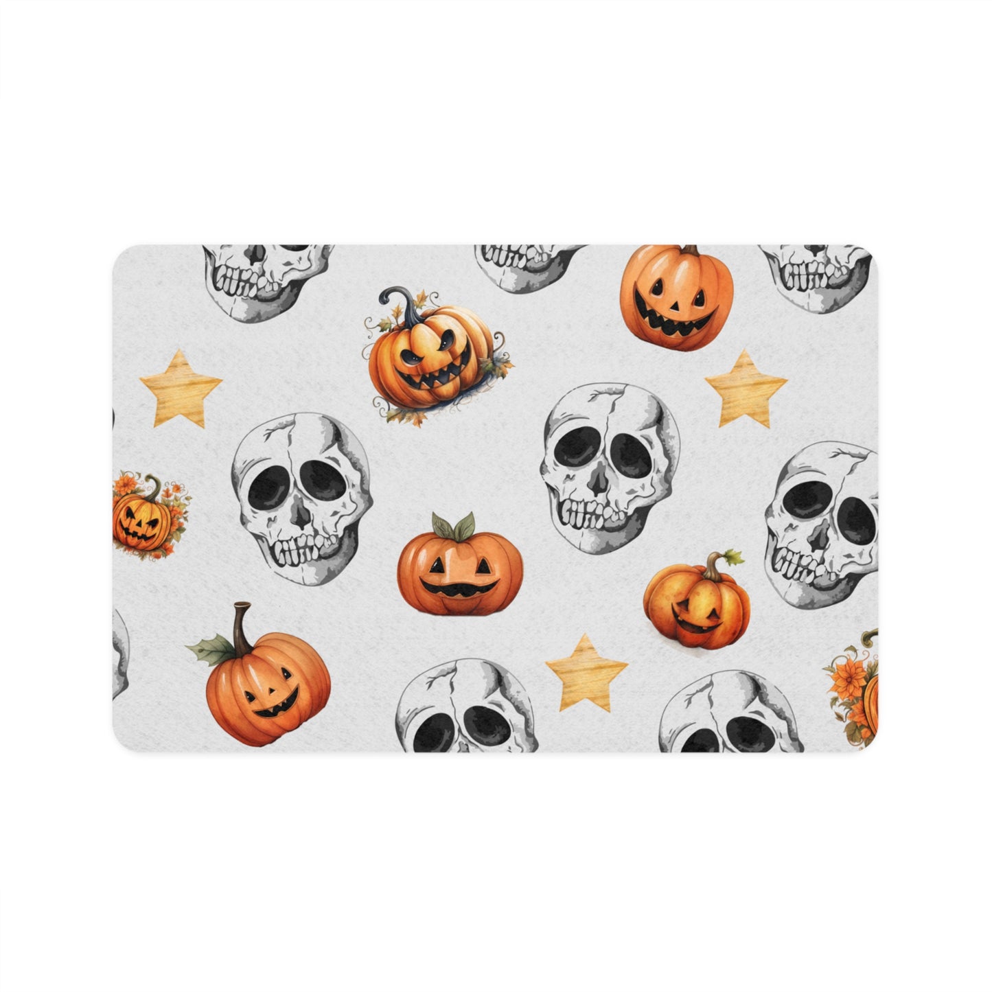 Skull Pet Food Mat (12x- Stylish and Practical Non-Slip Mat for Pups and Kitties