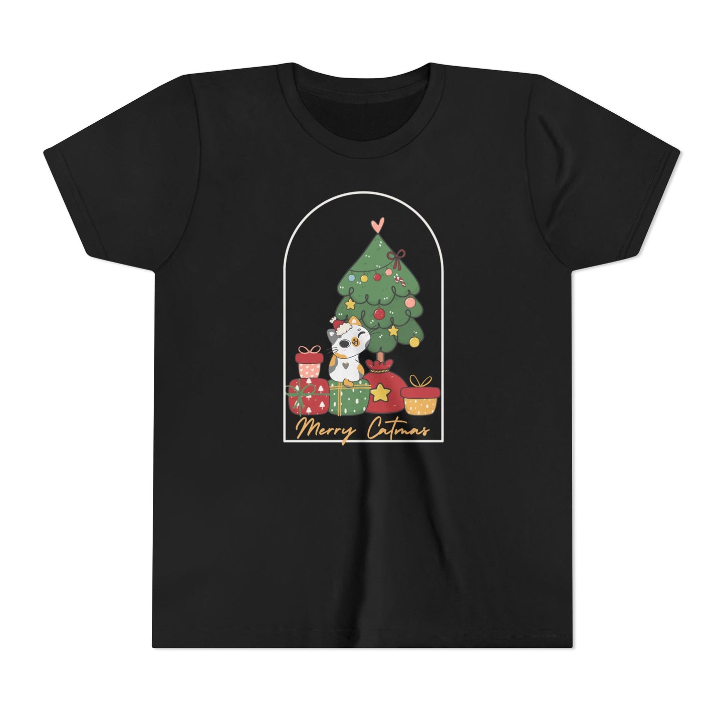 Celebrate Catmas with Style - Ultra Comfy Youth Short Sleeve Tee