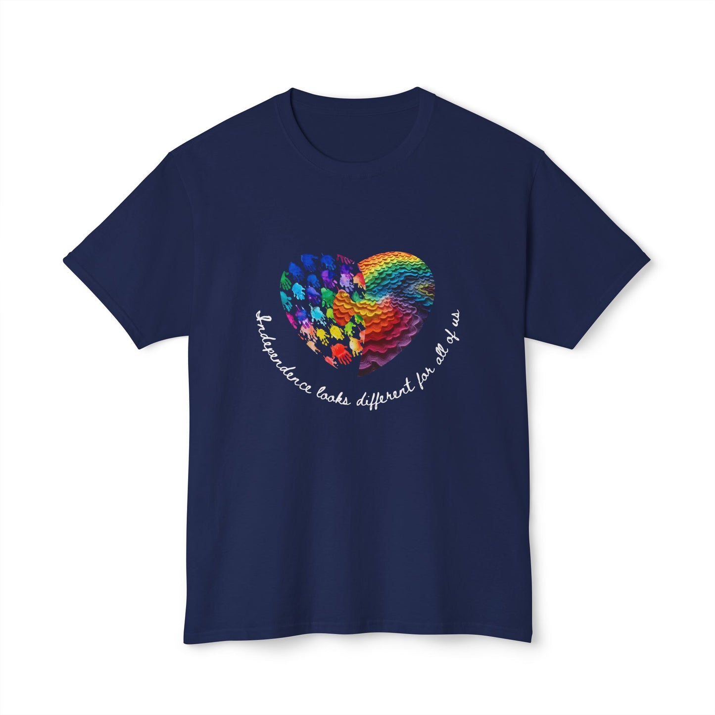Independence Autism Awareness Puzzle Heart Unisex HD Cotton T-Shirt