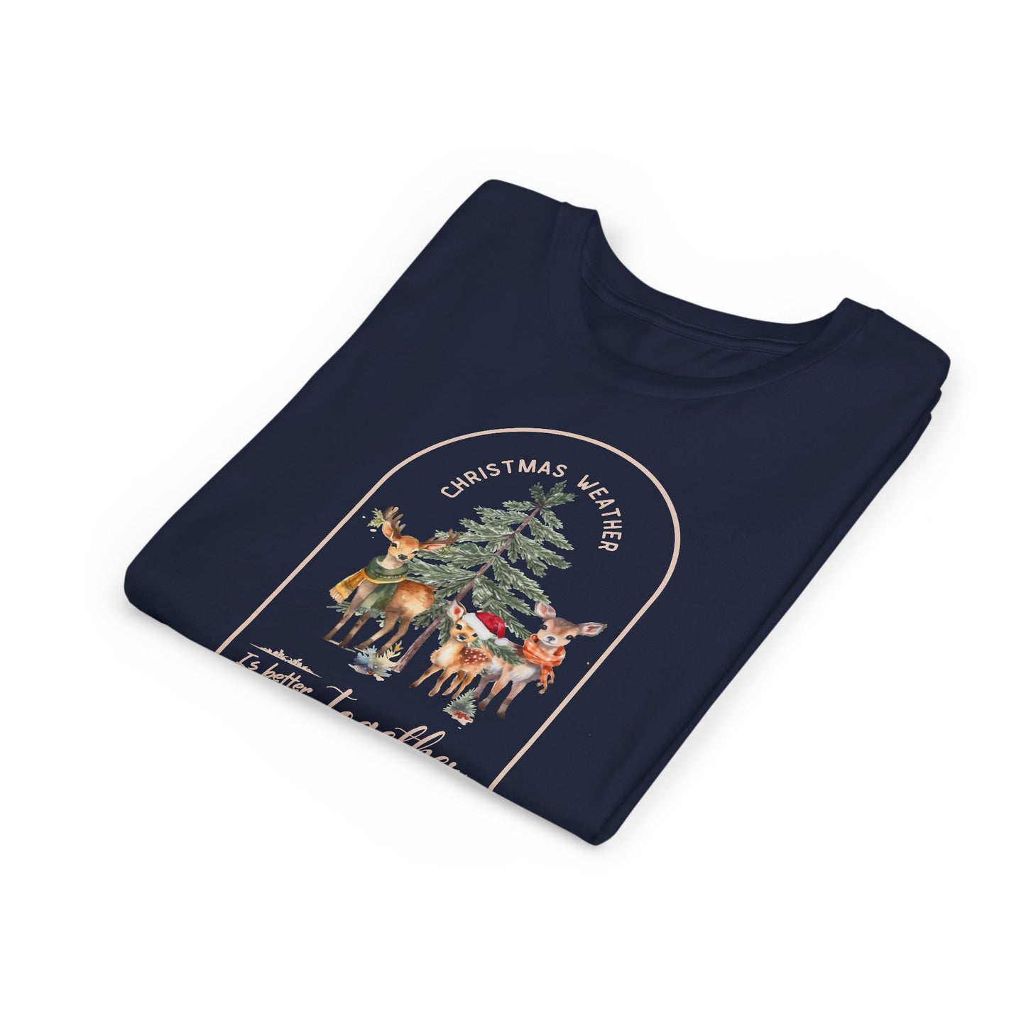 Deck the Halls with This Christmas Weather is Better Together Youth Tee!
