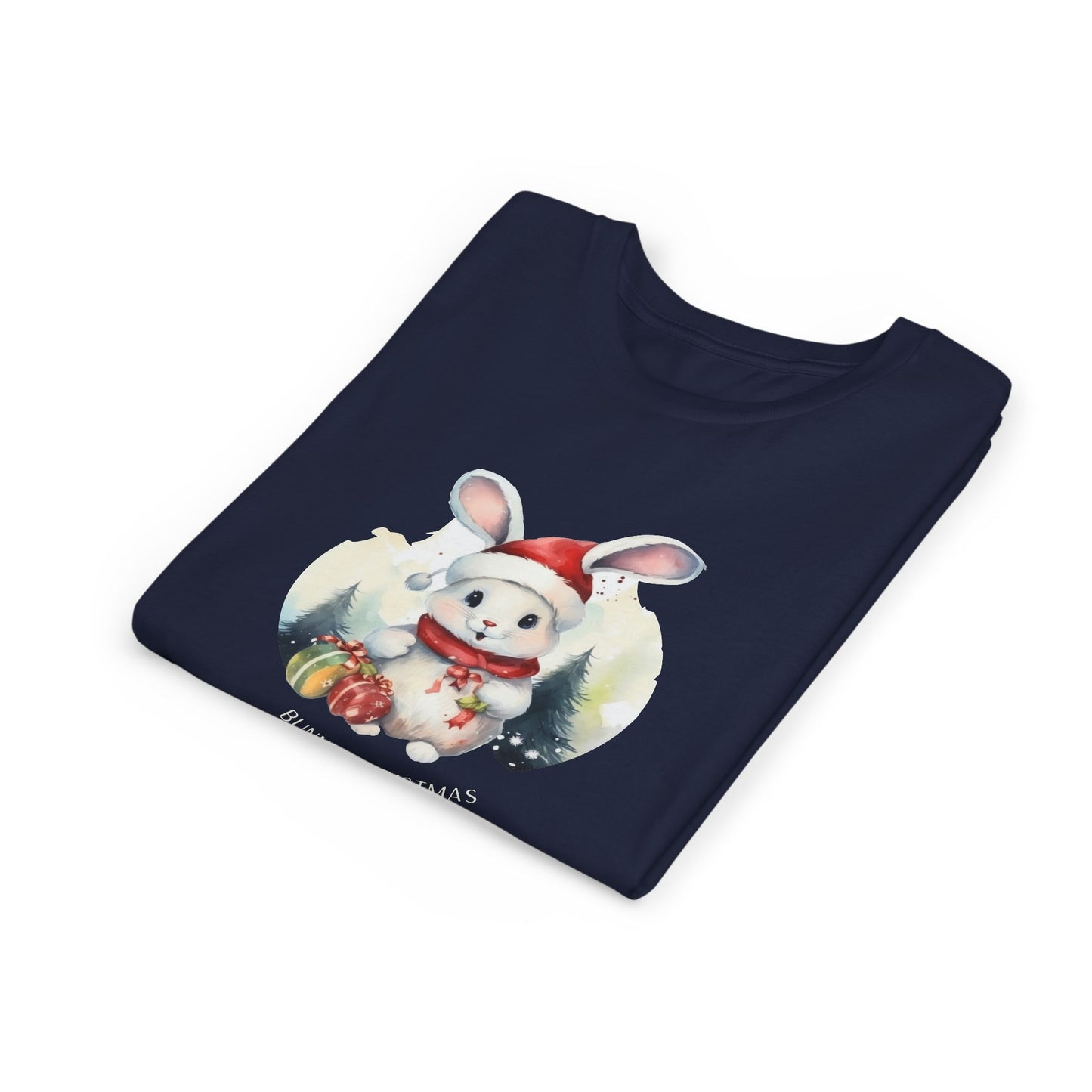 Festive Cheer: Christmas Bunny Youth Tee
