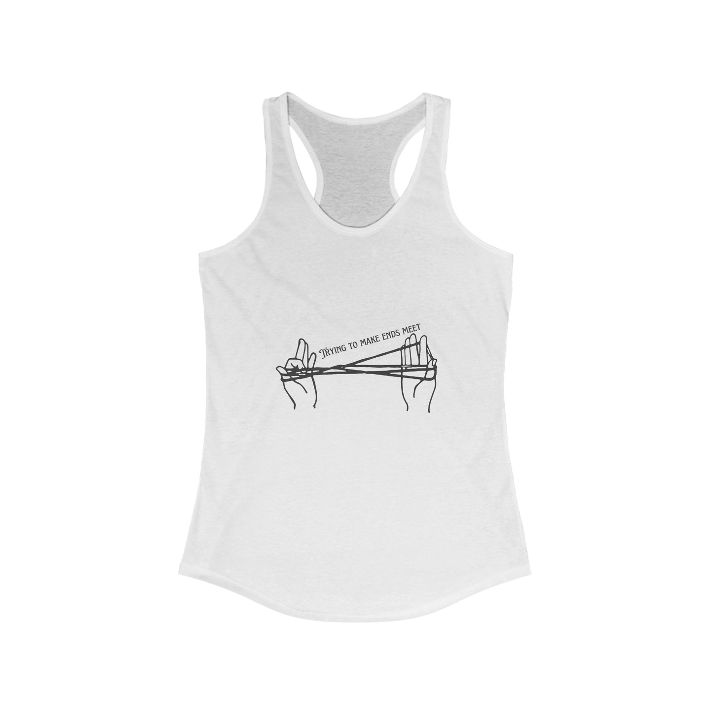 Whimsical Cat's Cradle Racerback Tank - Lightweight and Fun