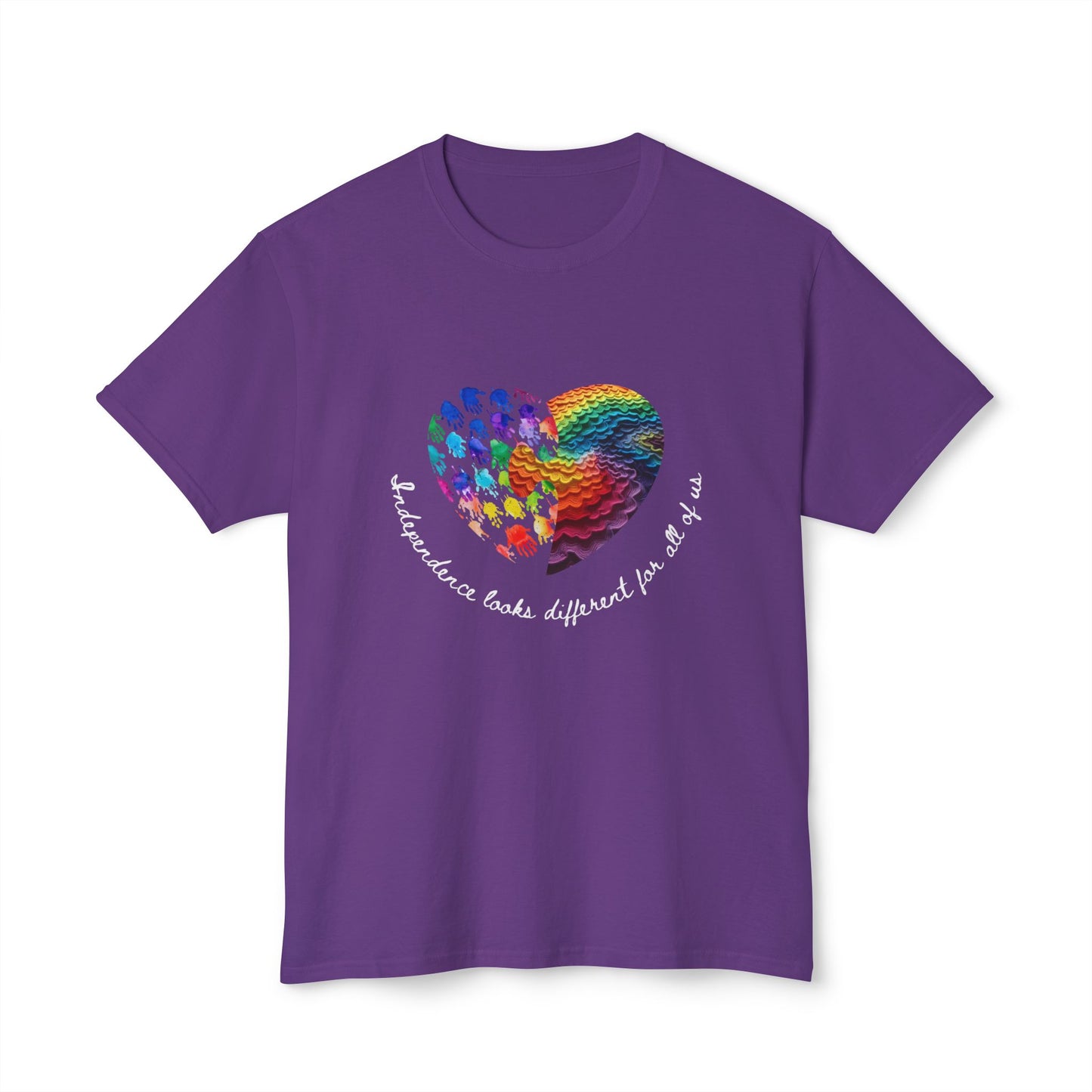 Independence Autism Awareness Puzzle Heart Unisex HD Cotton T-Shirt