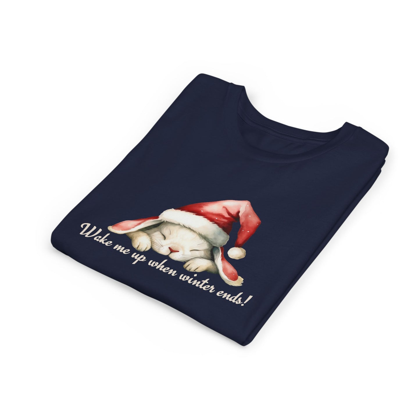 Adorable Santa Bunny Youth Tee for Christmas - Perfect Gift for Kids