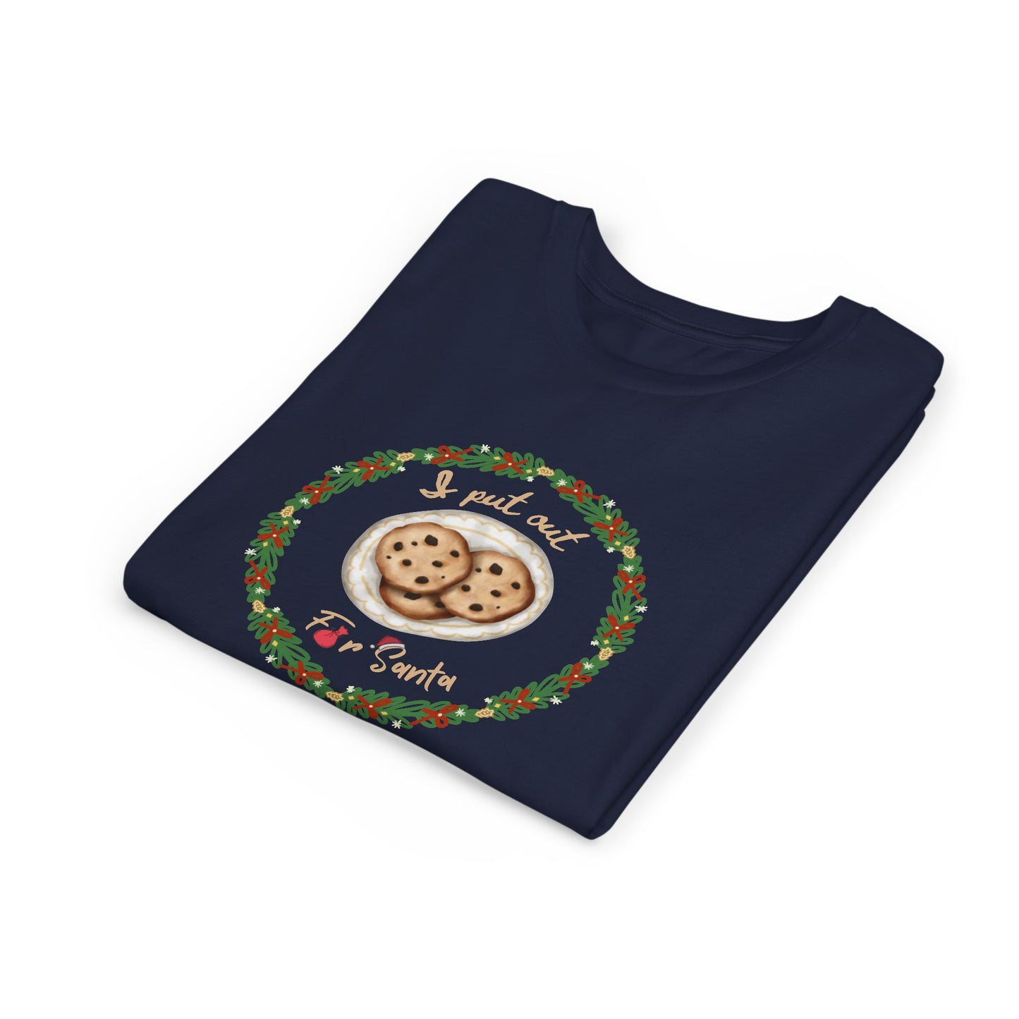 Adorable Santa-approved Youth Tee for the Cookie Lover in Your Life!