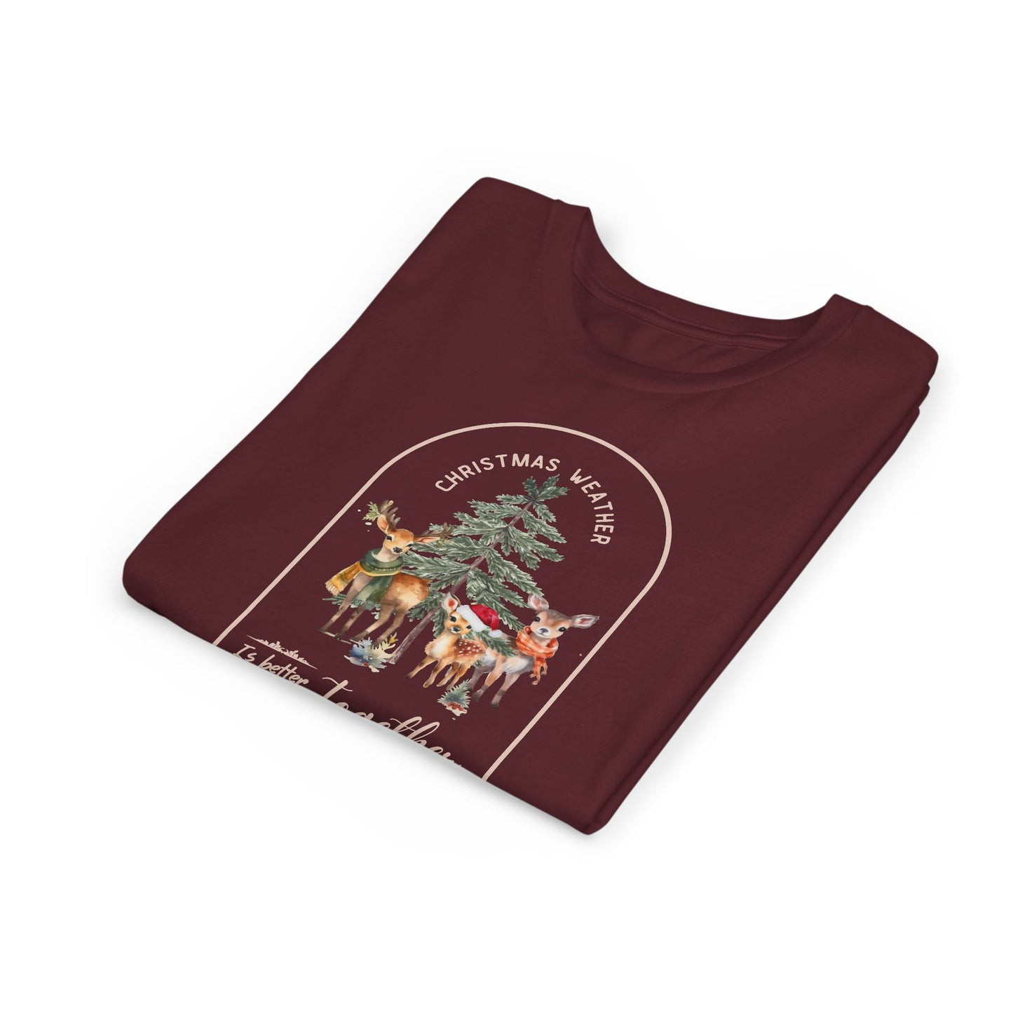 Deck the Halls with This Christmas Weather is Better Together Youth Tee!