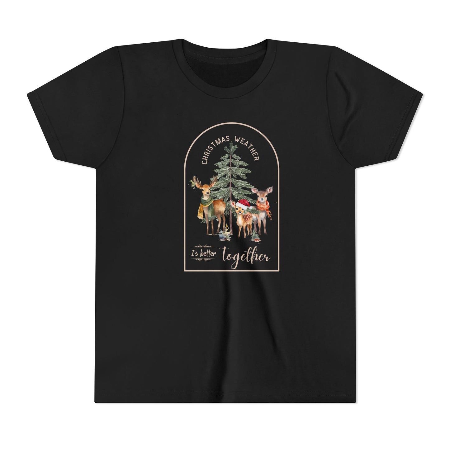 Deck the Halls with This Christmas Weather is Better Together Youth Tee!