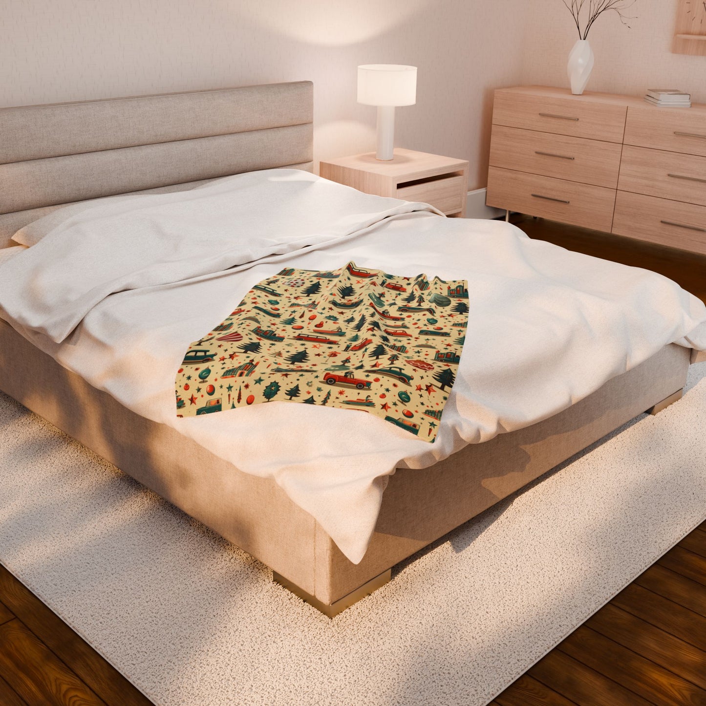 Luxuriously Soft Vintage Vehicle Plush Blanket - Perfect Gift for Friends and Family