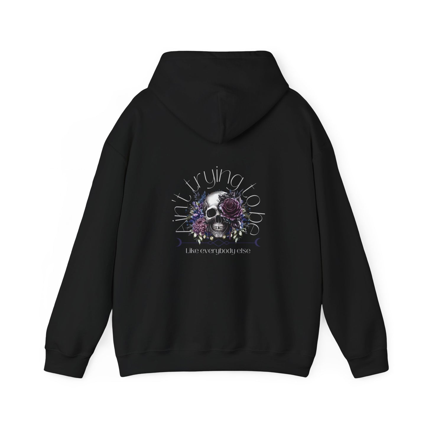Make a statement with our Aint Trying Unisex Heavy Blend™ Hooded Sweatshirt in various colors