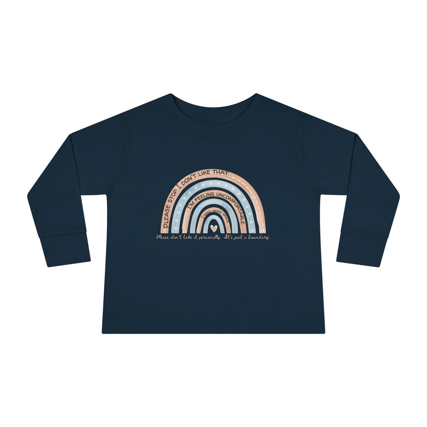 Autism Awareness Toddler Long Sleeve Tee: Boundary Awareness Design