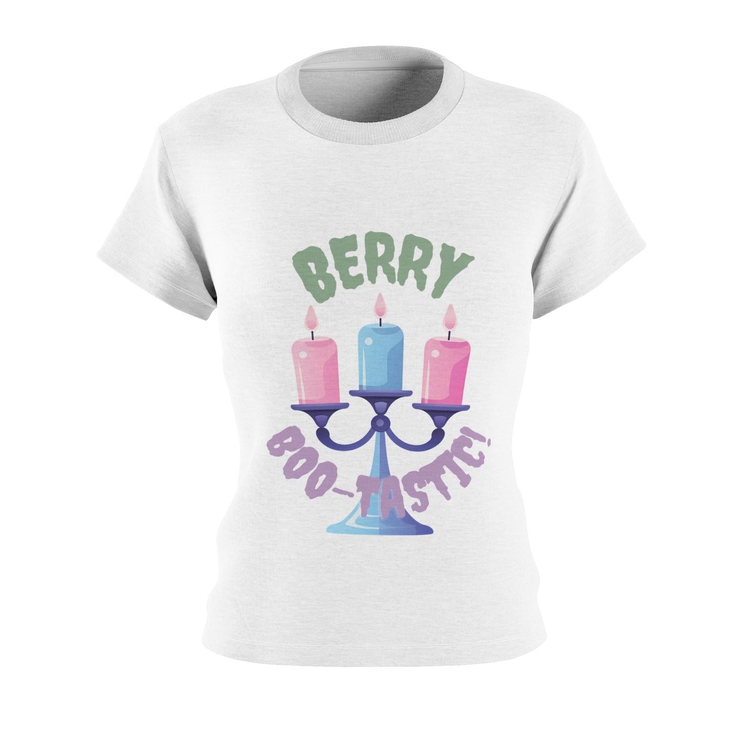 Berry Boo-tastic Women's Cut & Sew Tee (AOP) - Pastel Ghost Inspired Shirt