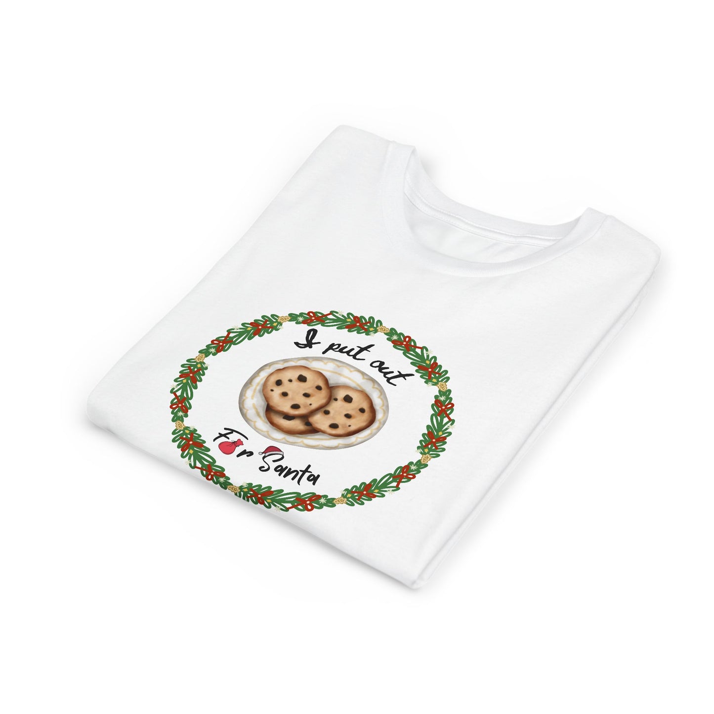 Adorable Santa-approved Youth Tee for the Cookie Lover in Your Life!