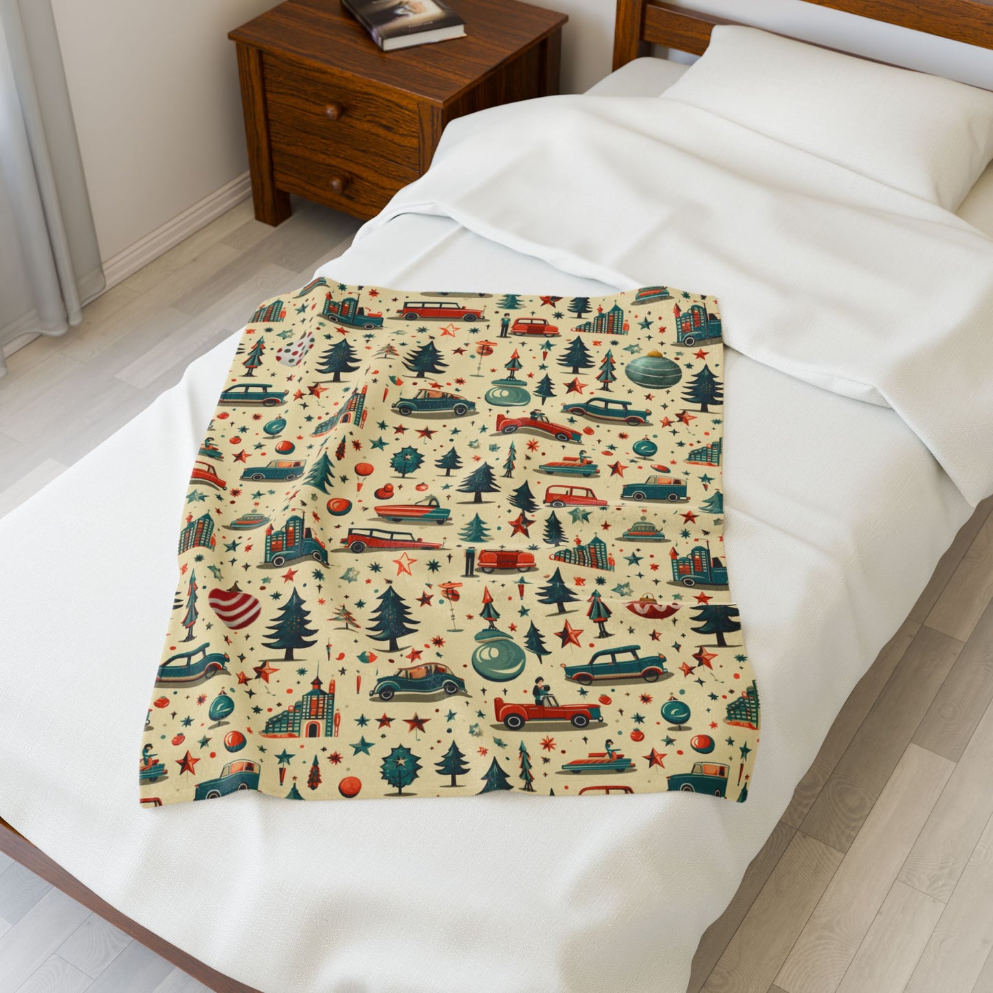 Luxuriously Soft Vintage Vehicle Plush Blanket - Perfect Gift for Friends and Family