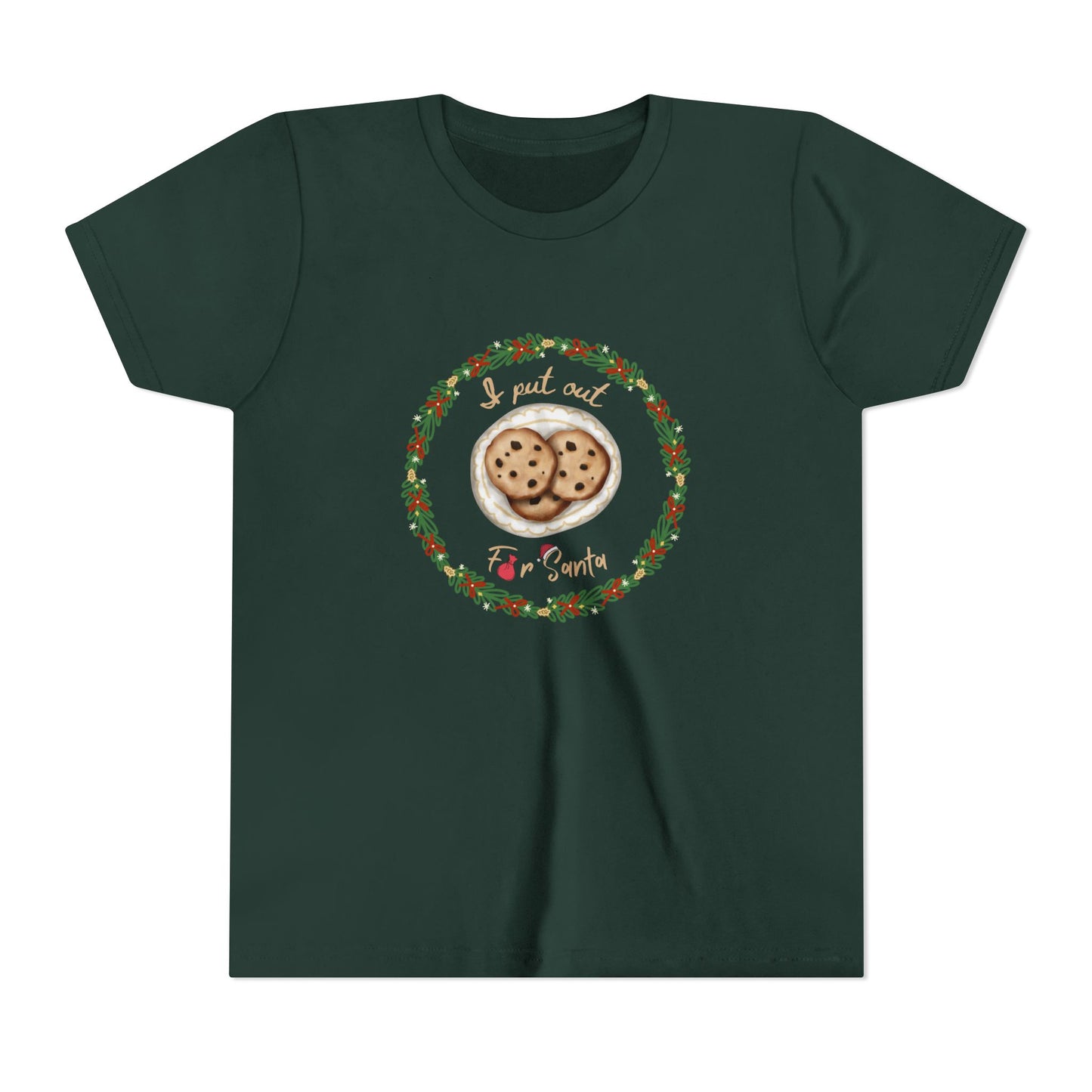 Adorable Santa-approved Youth Tee for the Cookie Lover in Your Life!