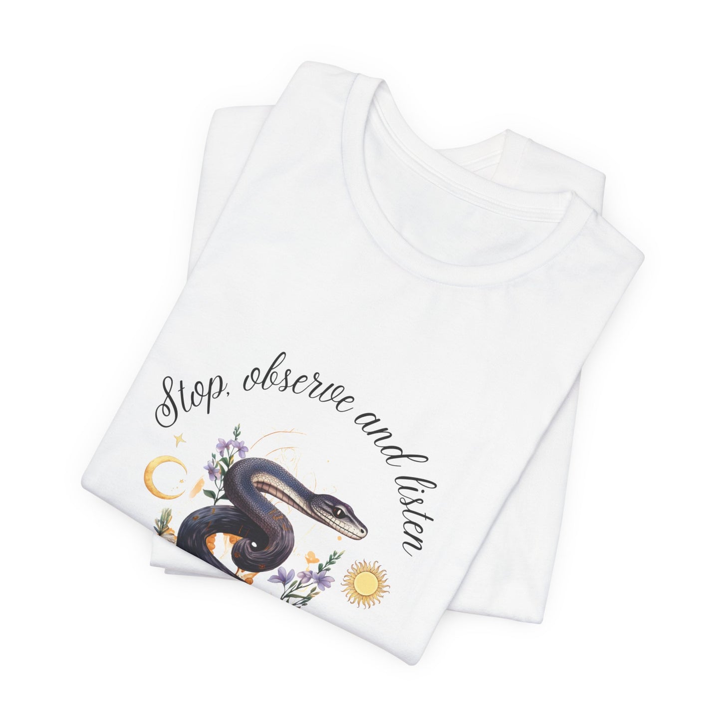 Stay Stylish and Eco-Friendly: Unisex Tee with Snake Design