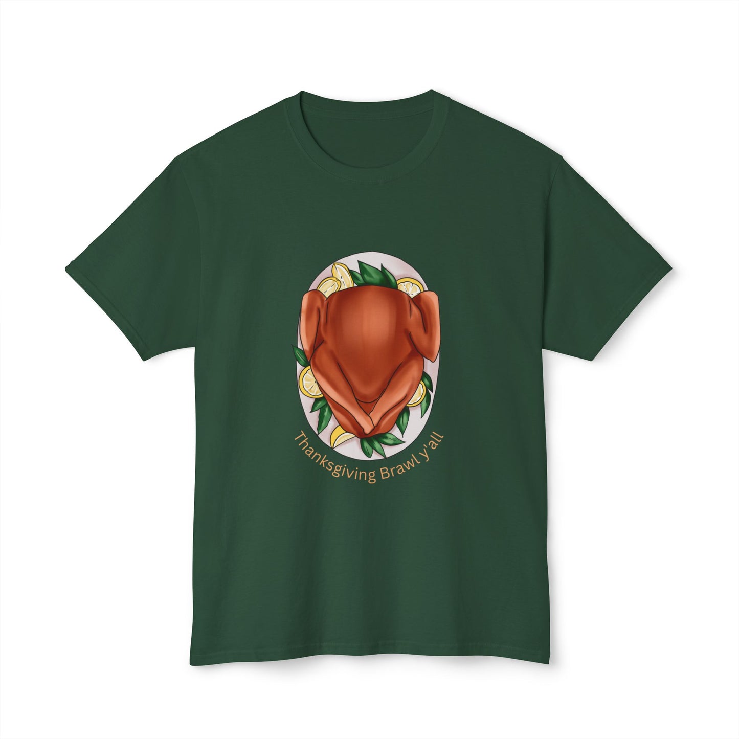 Thanksgiving Brawl Y'all Unisex Relaxed Turkey T-Shirt - Soft and Comfortable Tee for Effortless Style