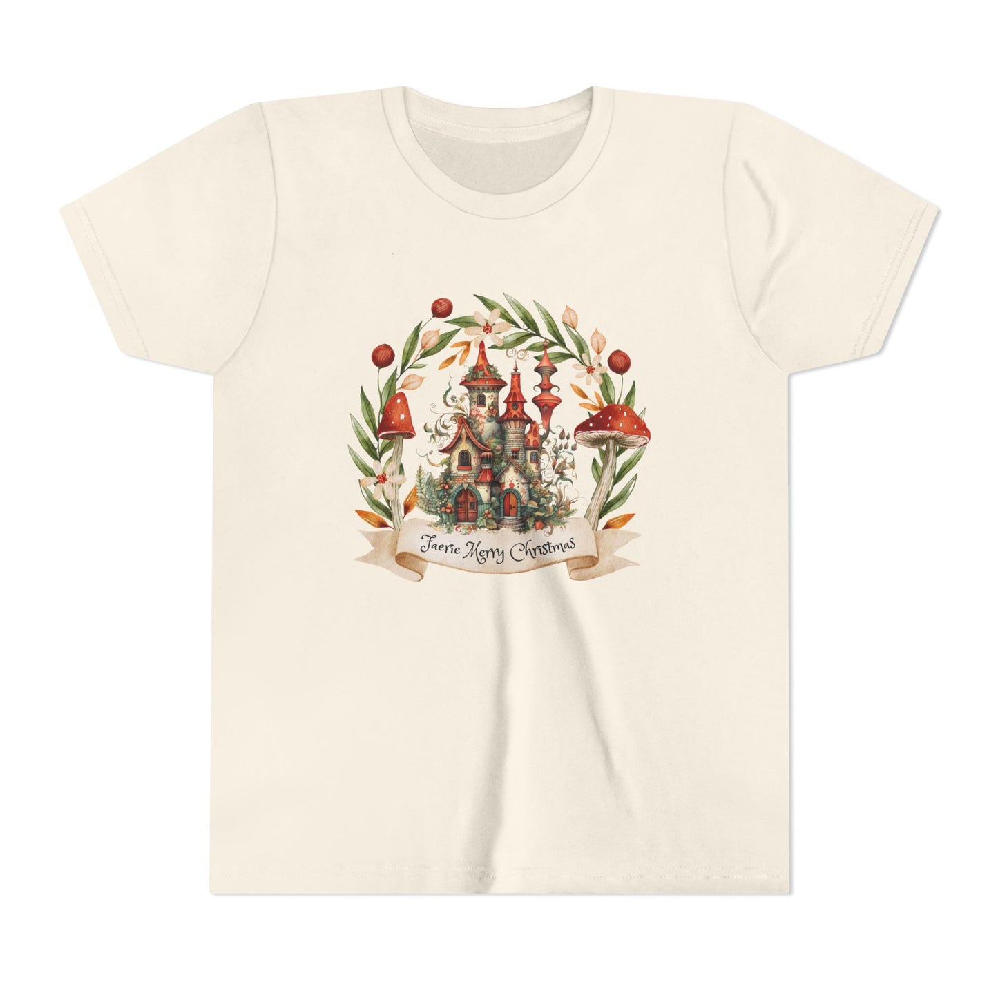 Kids' Fearie Merry Christmas Tee: Lightweight & Soft Short Sleeve Shirt with Custom Design