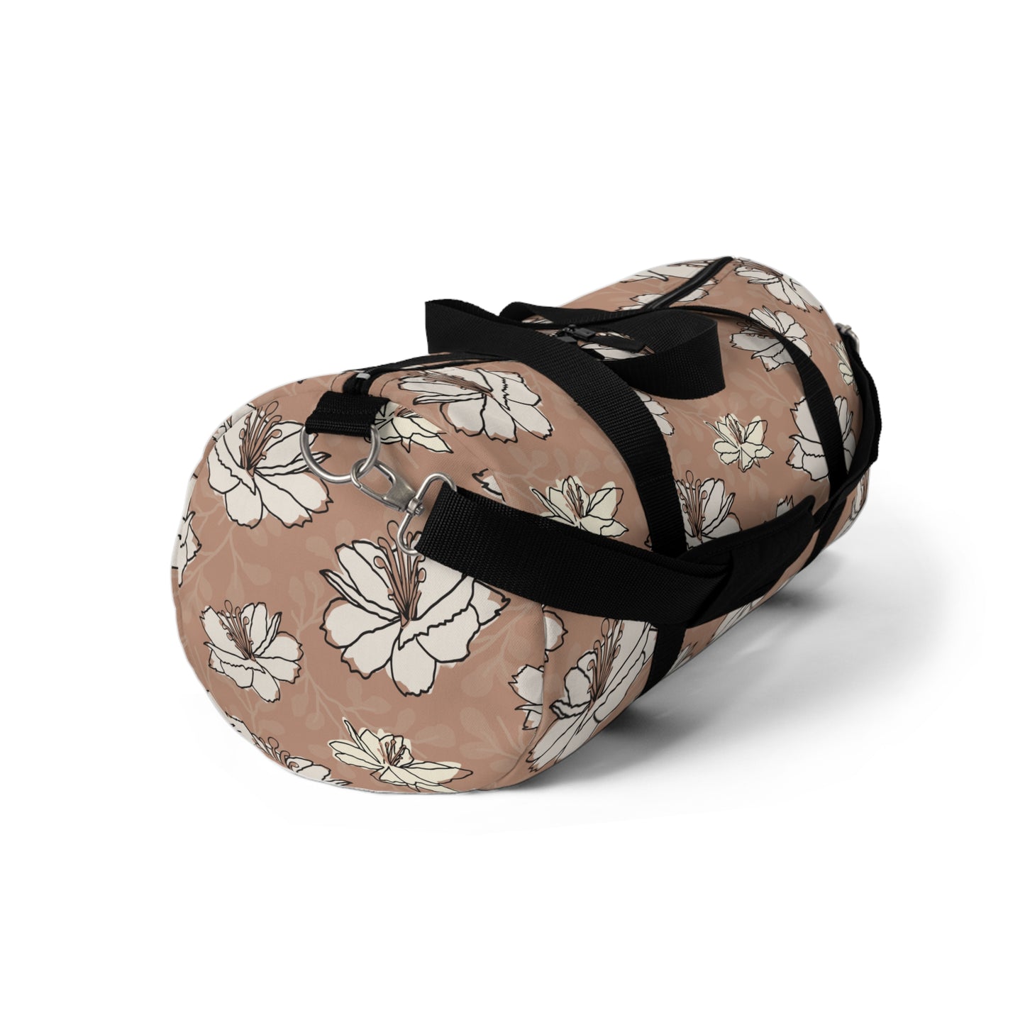 Pink Lily Floral Duffle Bag