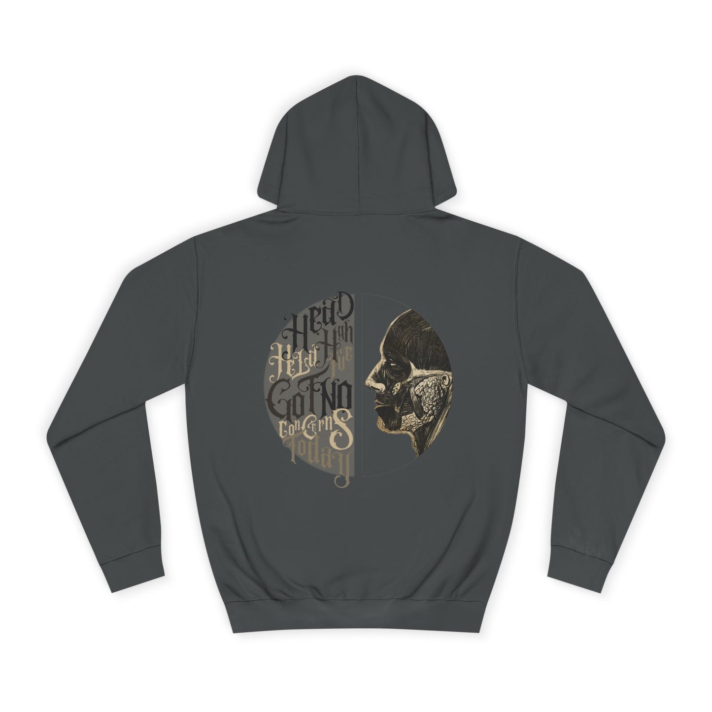 No Concerns Head Unisex College Hoodie