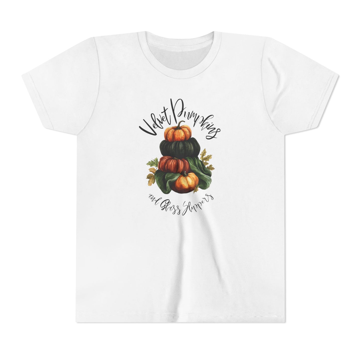 Velvet Pumpkins Youth Tee - Short Sleeve Halloween Shirt