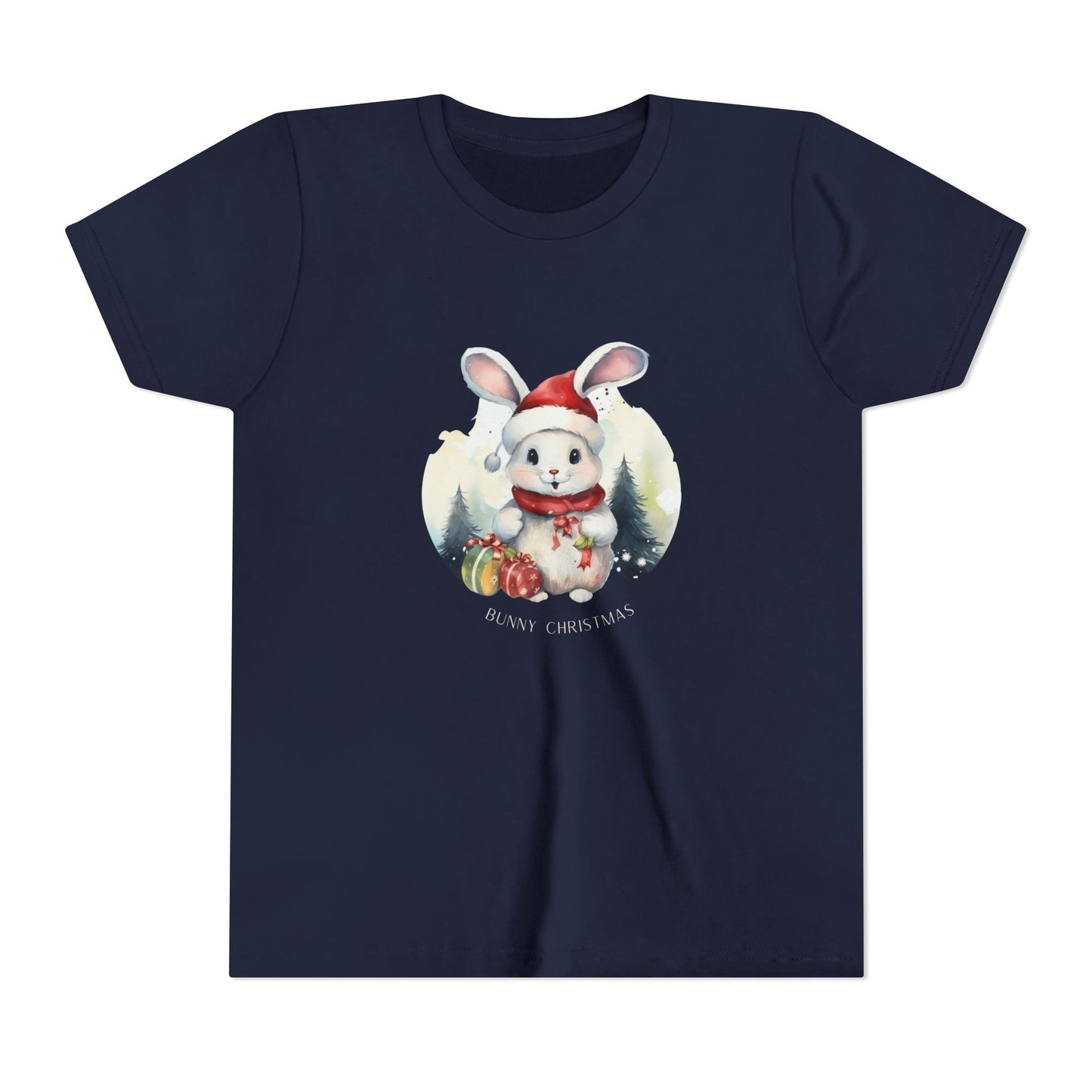 Festive Cheer: Christmas Bunny Youth Tee
