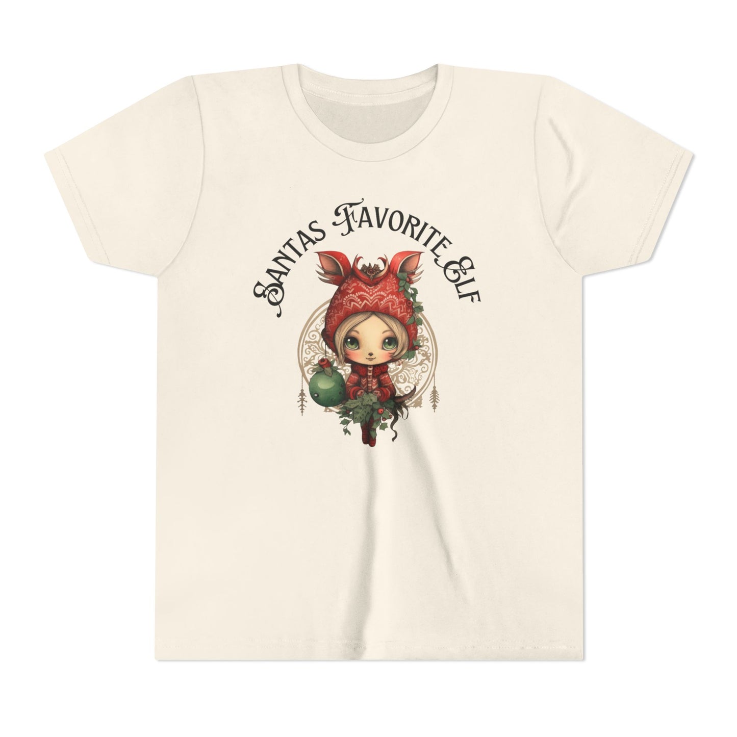 Keep the Christmas Spirit Alive with Santa's Favorite Elf Youth Tee - Soft and Sustainable Fabric