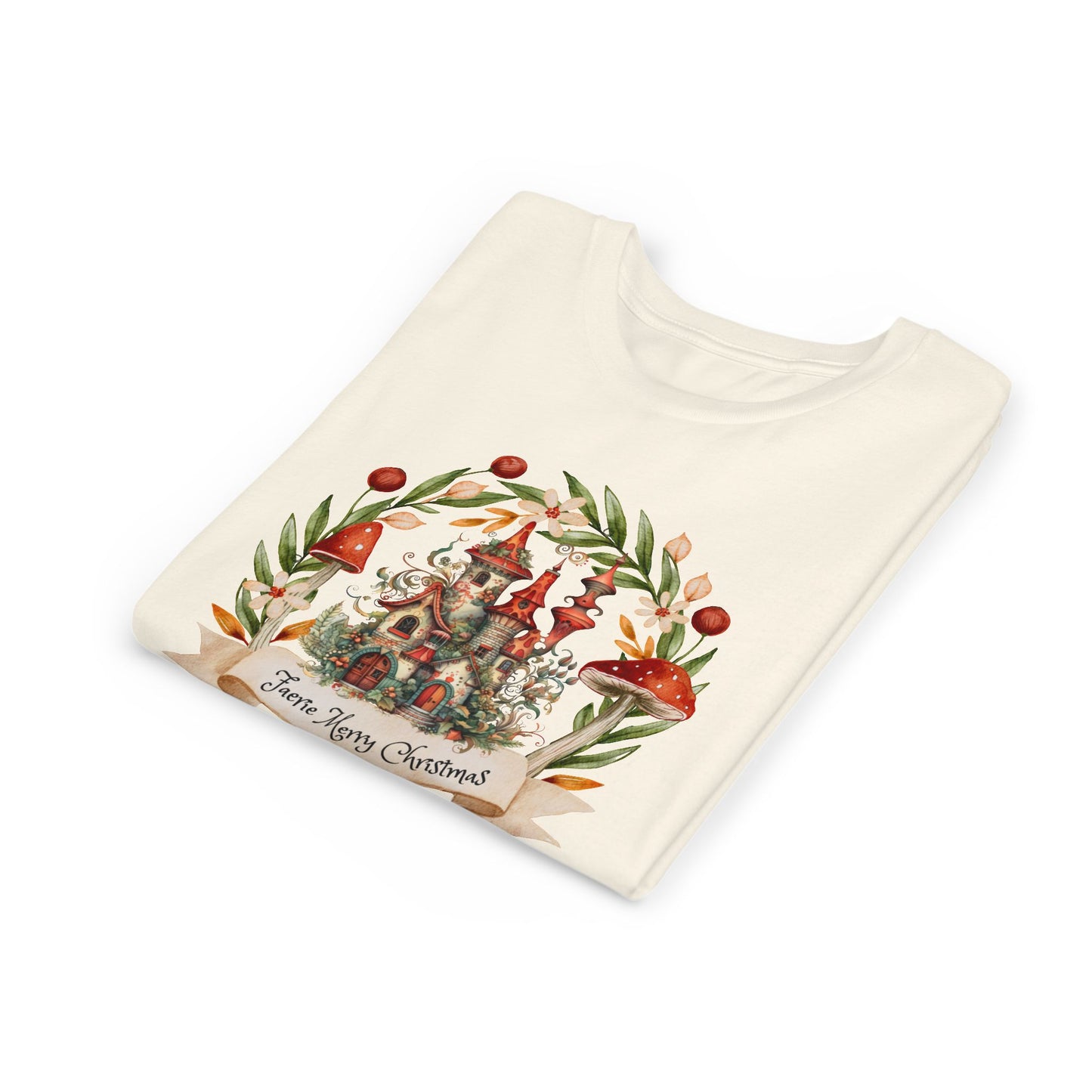 Kids' Fearie Merry Christmas Tee: Lightweight & Soft Short Sleeve Shirt with Custom Design