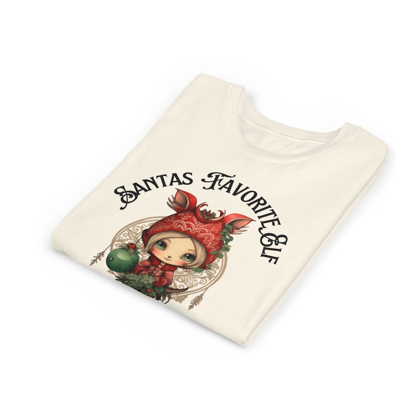 Keep the Christmas Spirit Alive with Santa's Favorite Elf Youth Tee - Soft and Sustainable Fabric