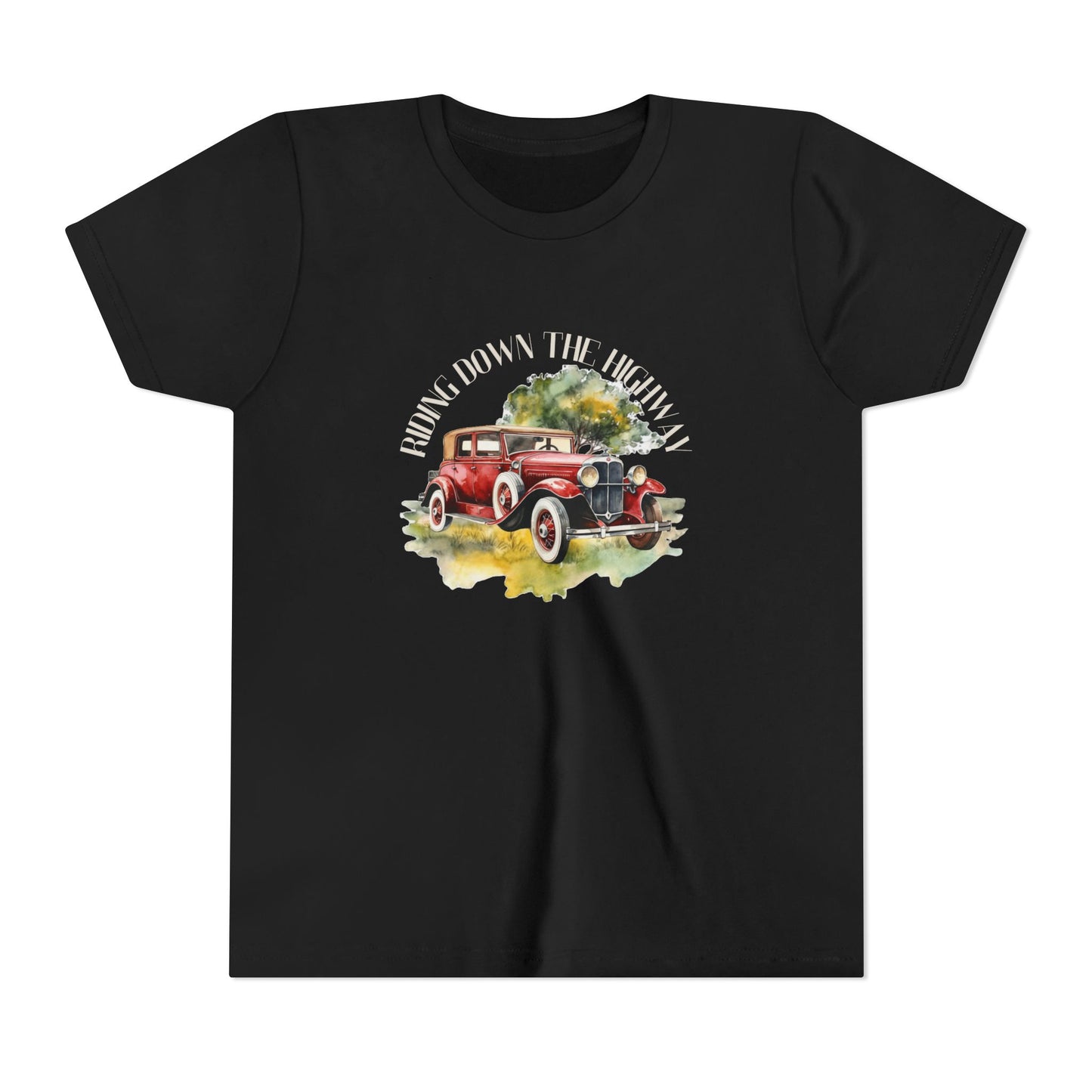 Adventure Awaits: Classic Car Youth Short Sleeve Tee